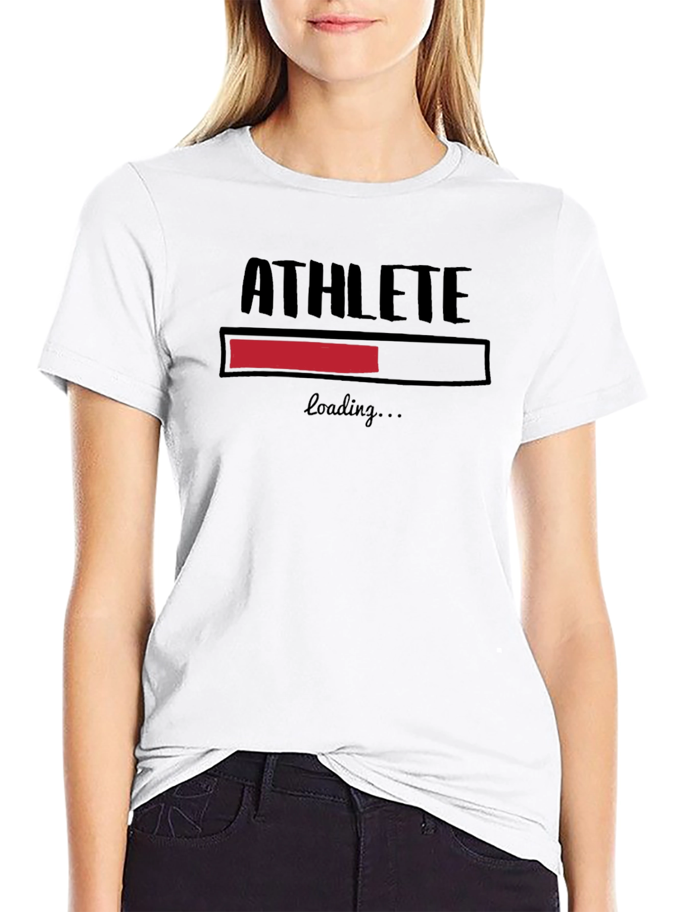 Athlete Loading Black Graphic T-Shirt