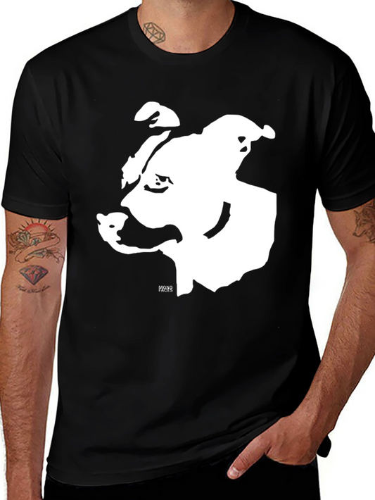 Bold Bulldog Graphic T-Shirt - Black Cotton