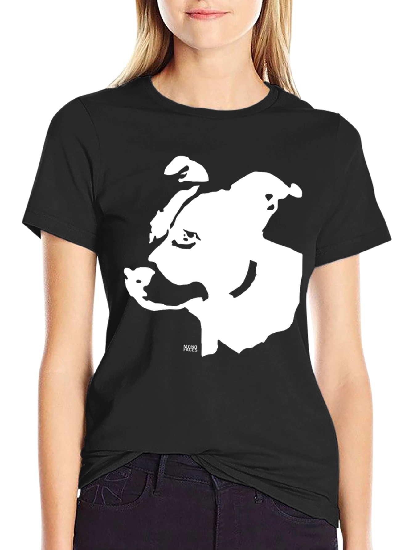 Bold Bulldog Graphic T-Shirt - Black Cotton