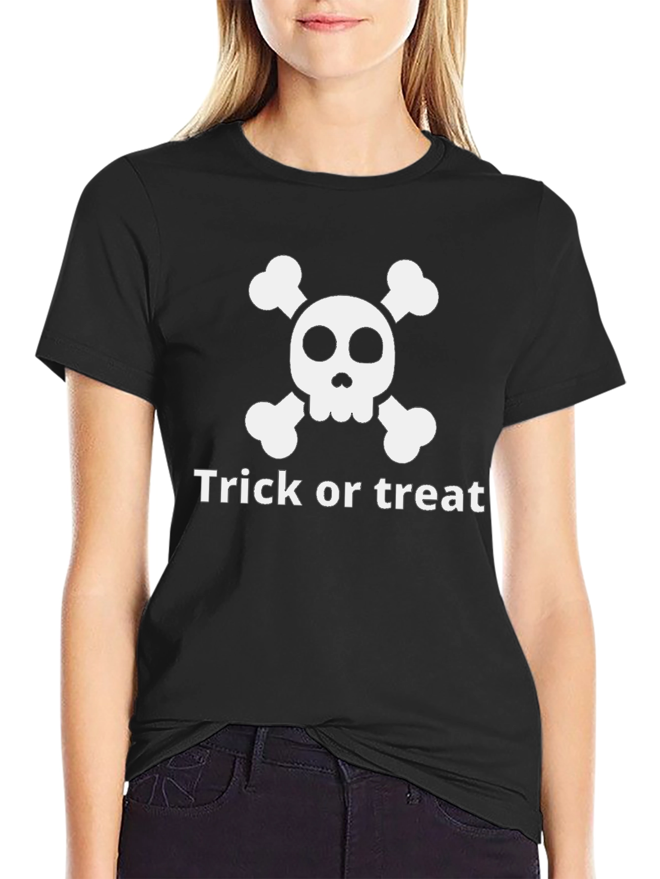 Halloween Skull & Crossbones Trick or Treat T-Shirt