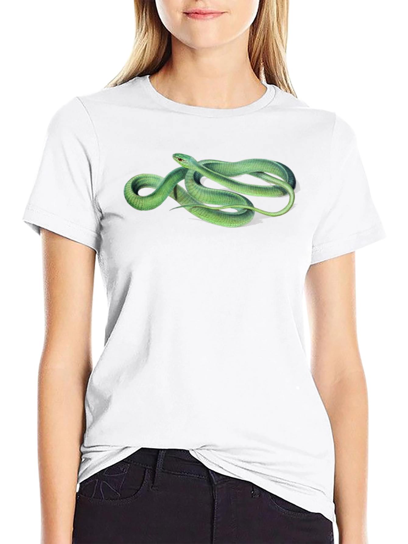 Green Snake Graphic T-Shirt - Stylish Mens Tee