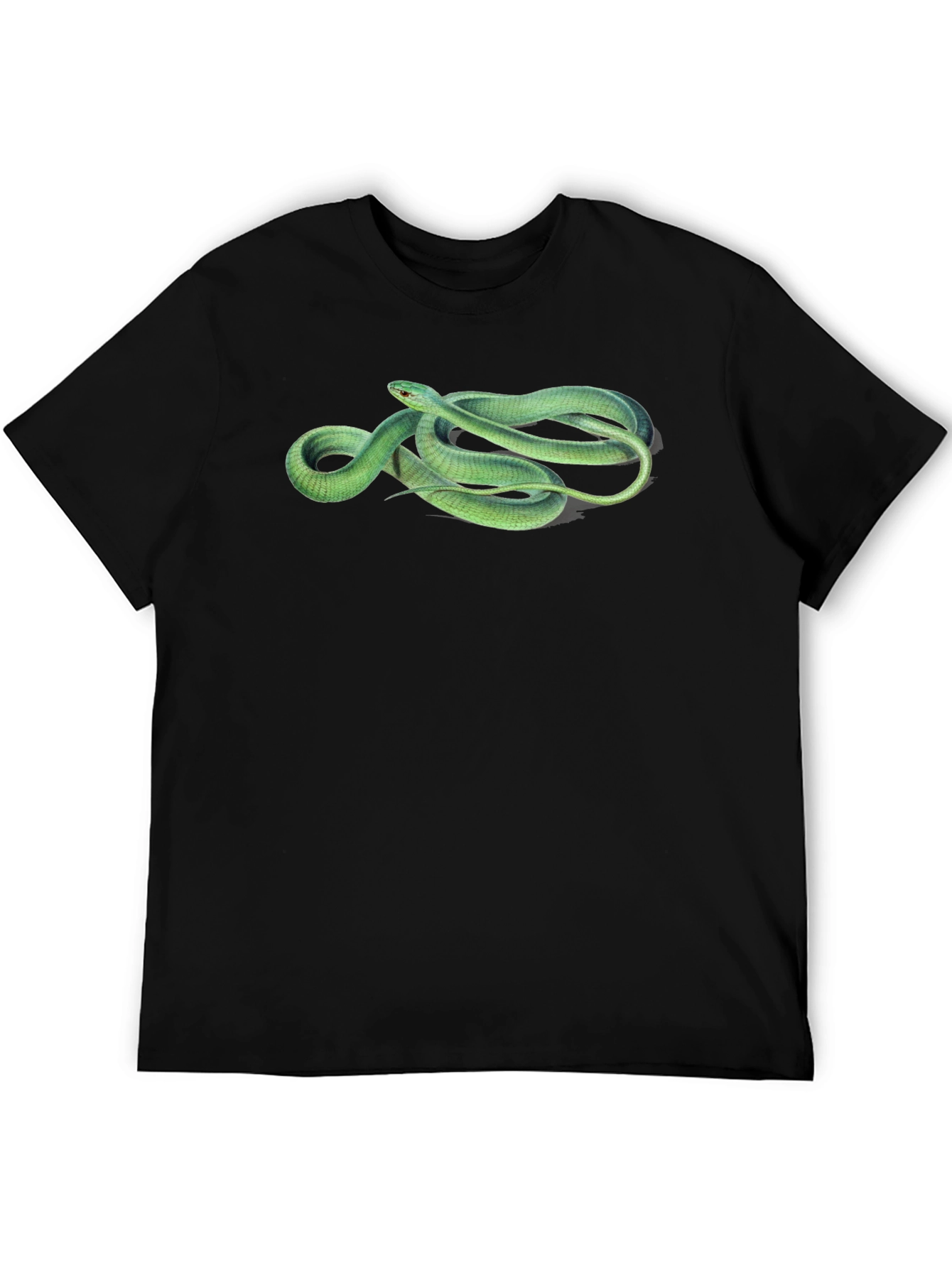 Green Snake Graphic T-Shirt - Stylish Mens Tee
