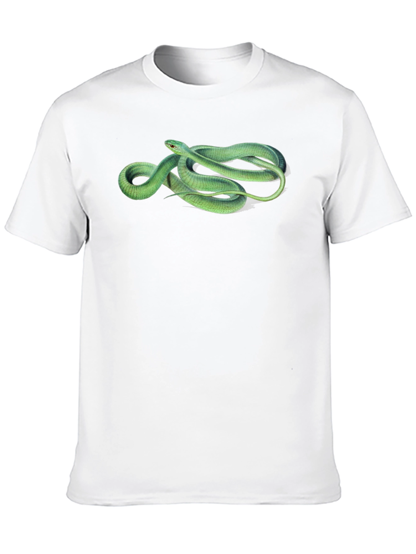 Green Snake Graphic T-Shirt - Stylish Mens Tee
