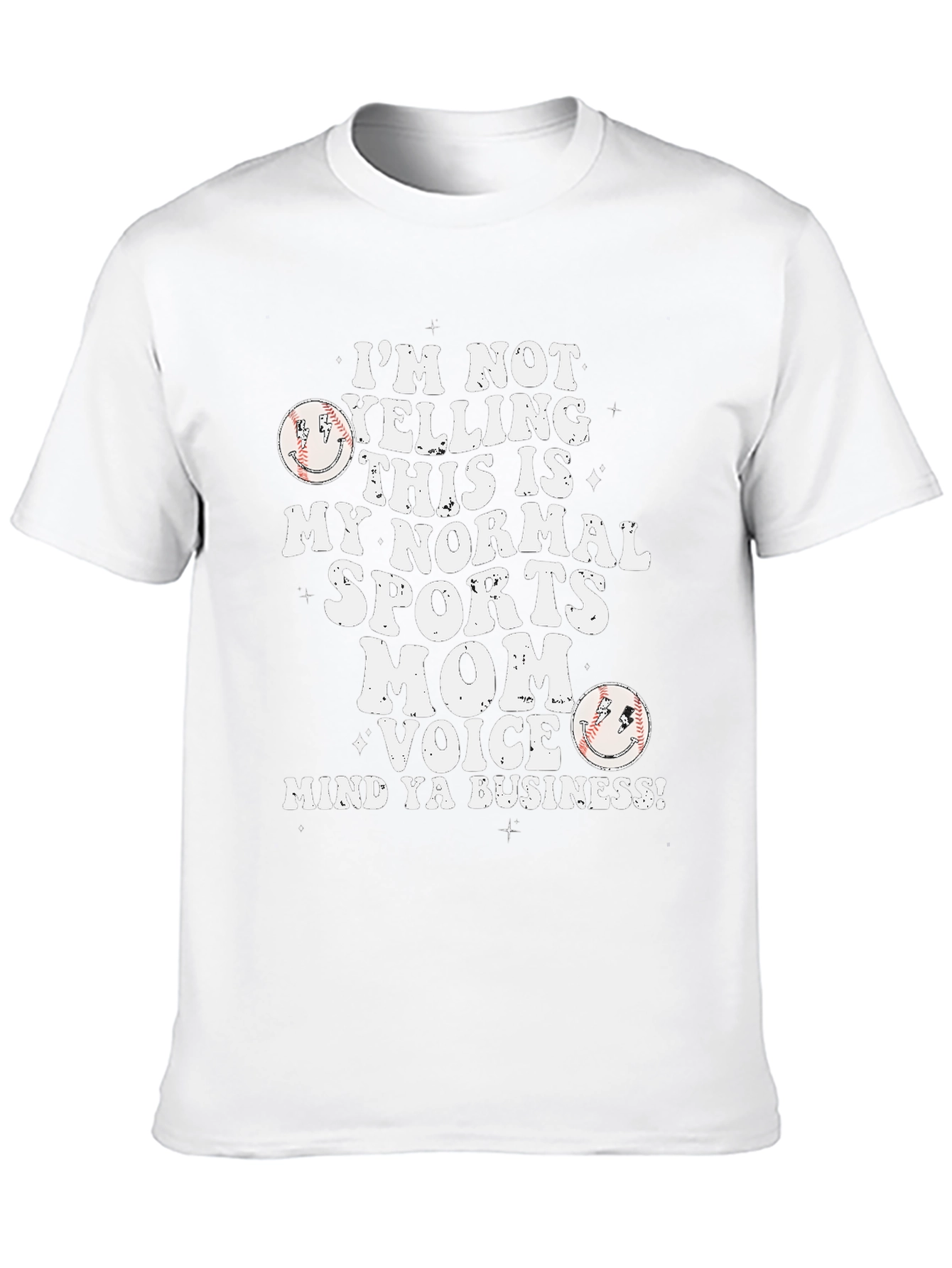 Sports Mom T-Shirt - Im Not Yelling Baseball