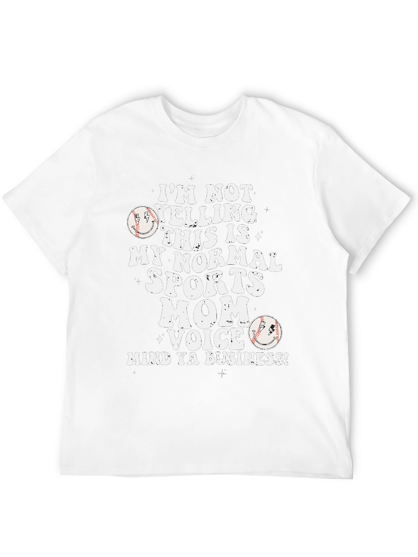 Sports Mom T-Shirt - Im Not Yelling Baseball