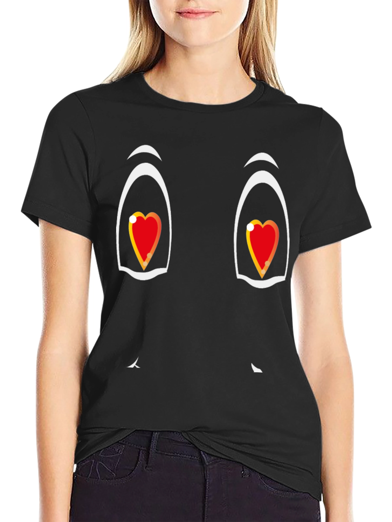 Heart Eyes Graphic Tee - Fun & Playful Design