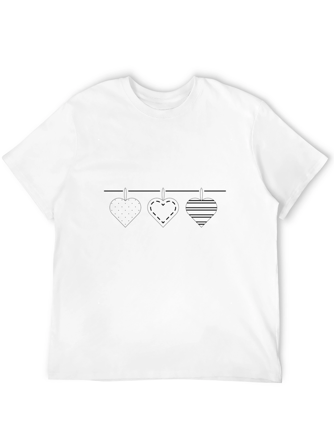 Heart Garland Graphic Tee - Stylish & Unique