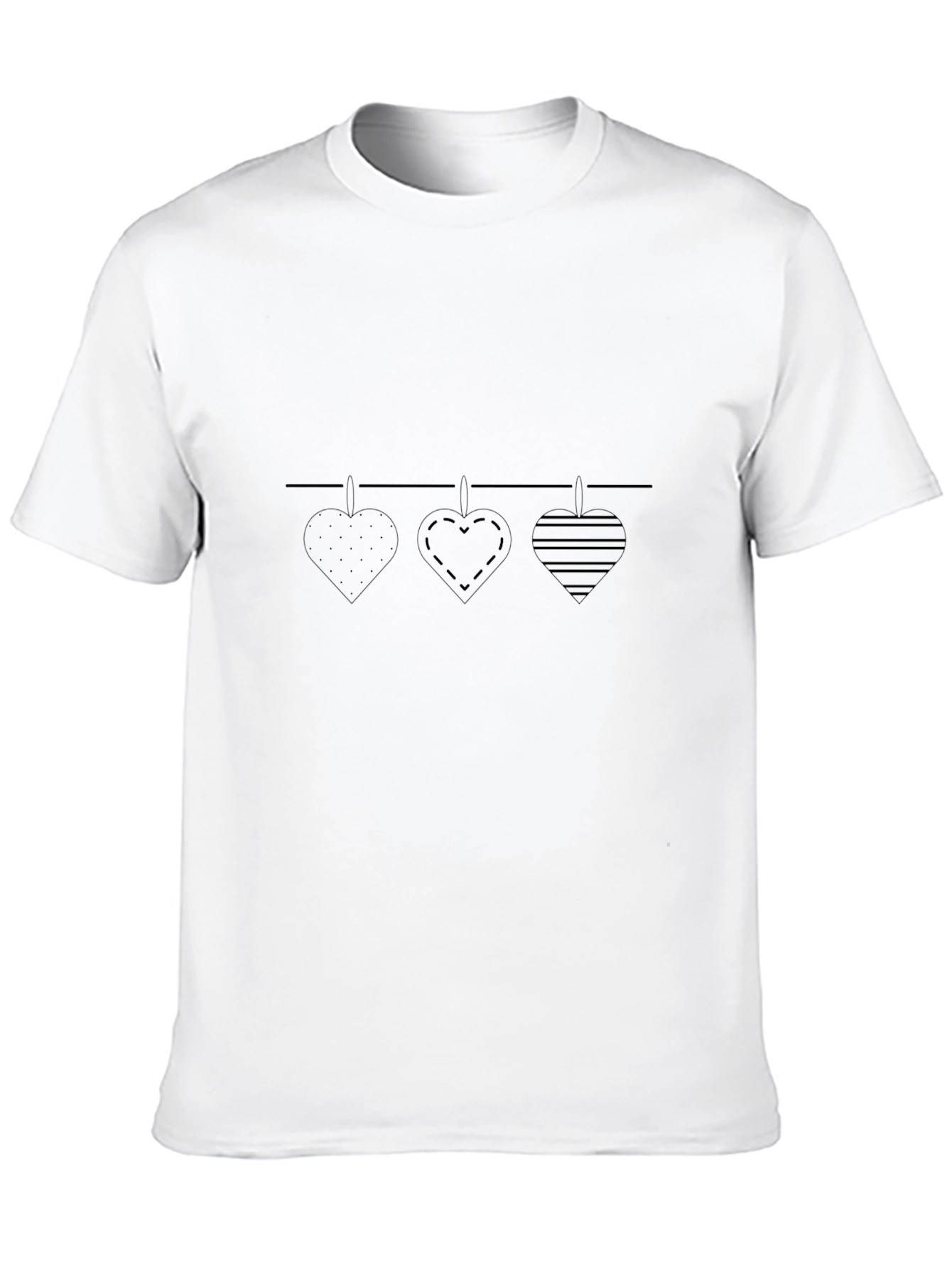 Heart Garland Graphic Tee - Stylish & Unique