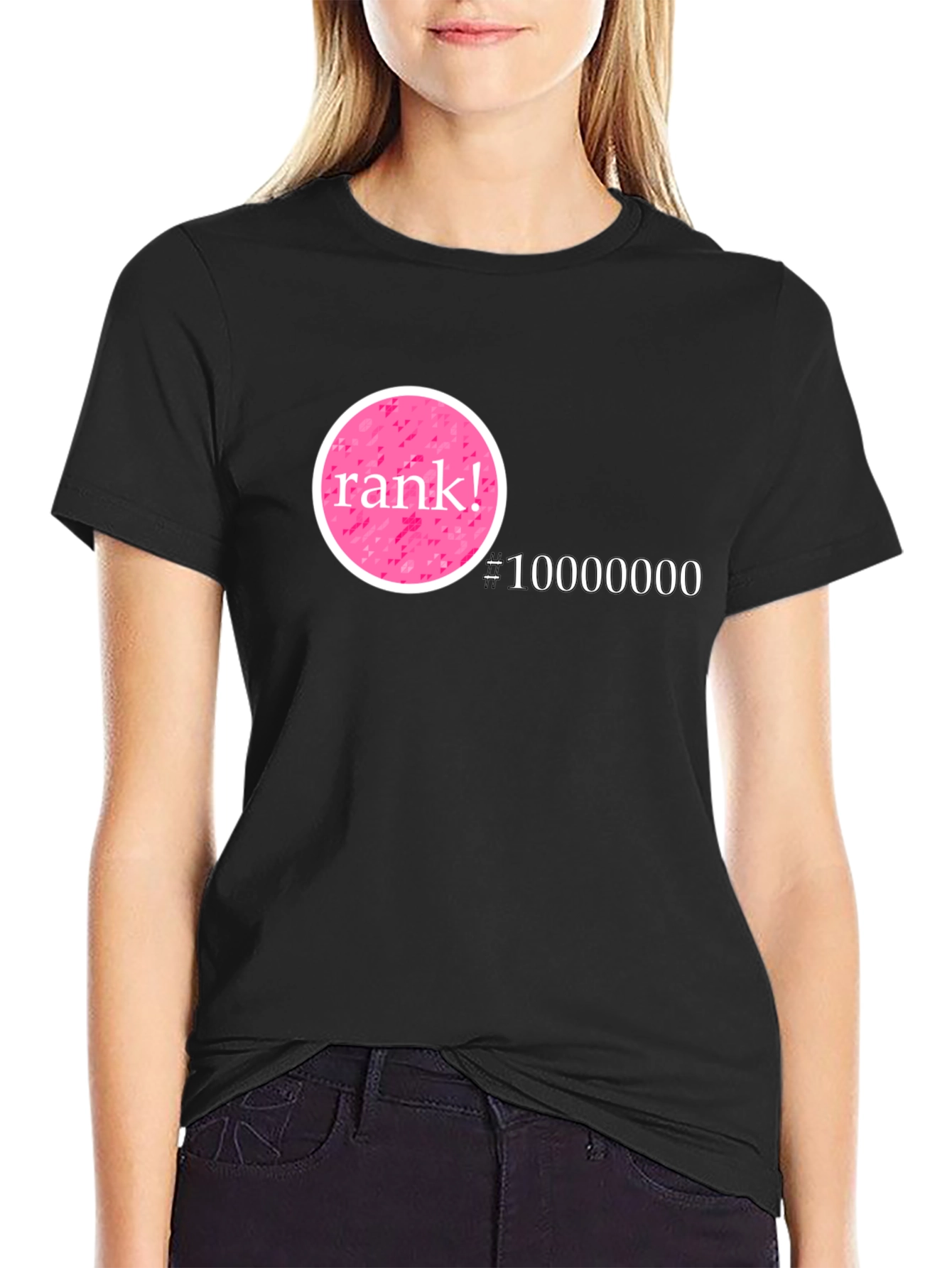 Rank! #10000000 Graphic T-Shirt - Black