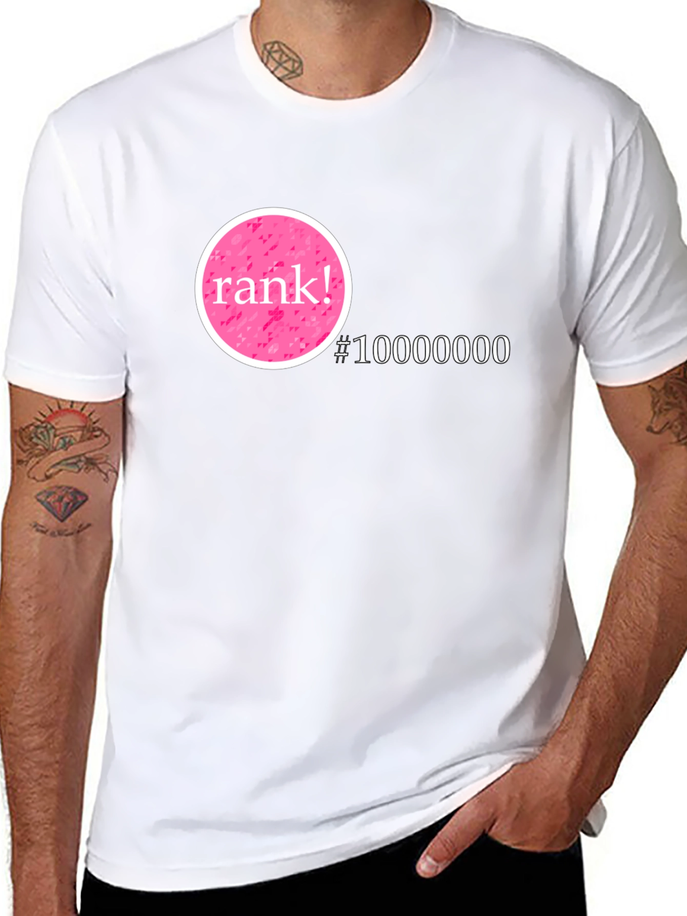 Rank! #10000000 Graphic T-Shirt - Black