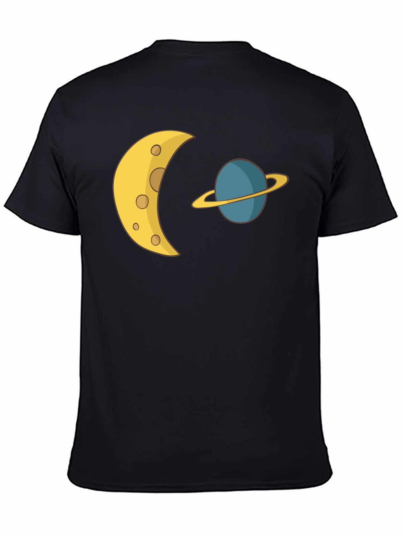 Cosmic Dream Tee: Moon & Planet Graphic T-Shirt