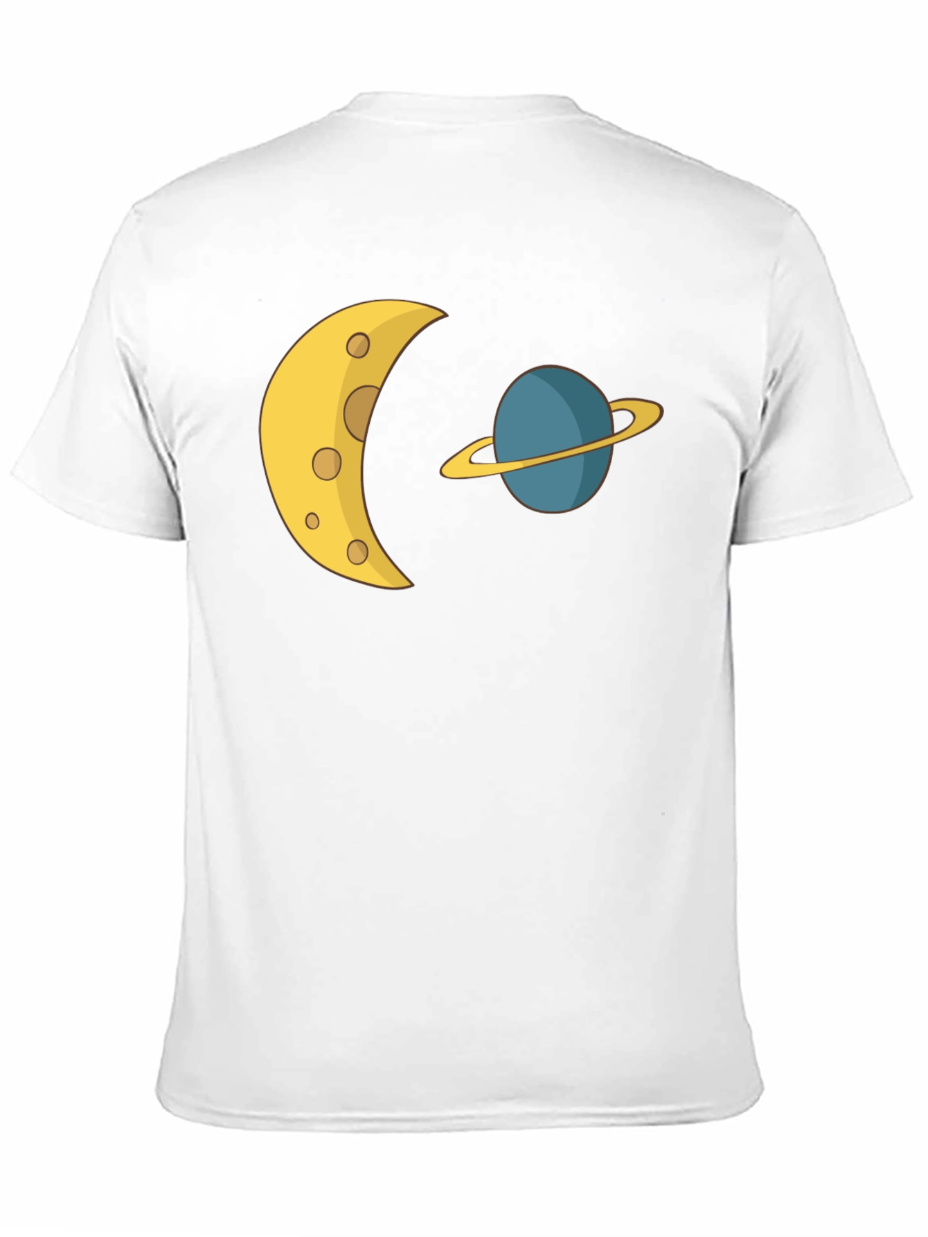 Cosmic Dream Tee: Moon & Planet Graphic T-Shirt