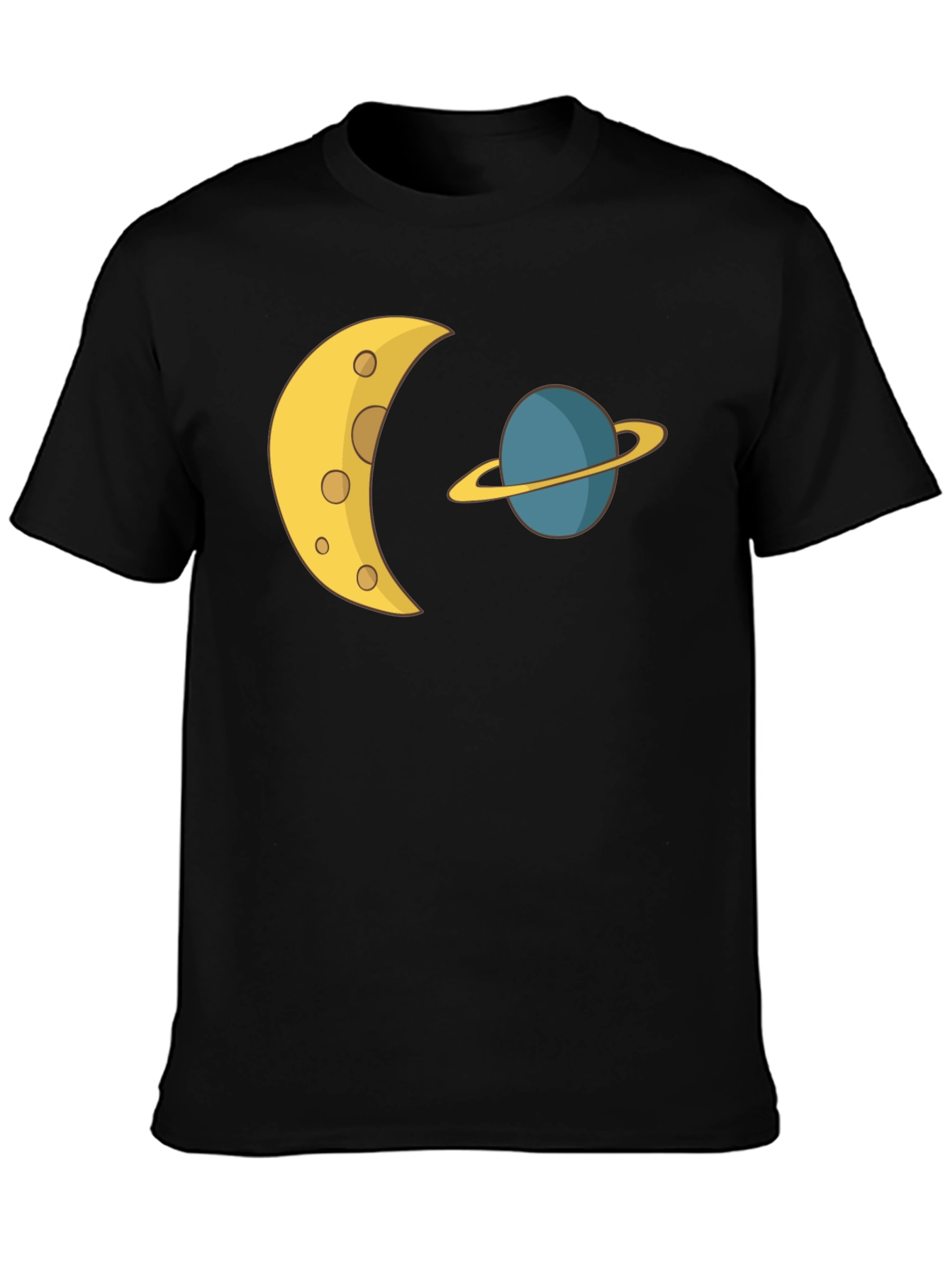 Cosmic Dream Tee: Moon & Planet Graphic T-Shirt