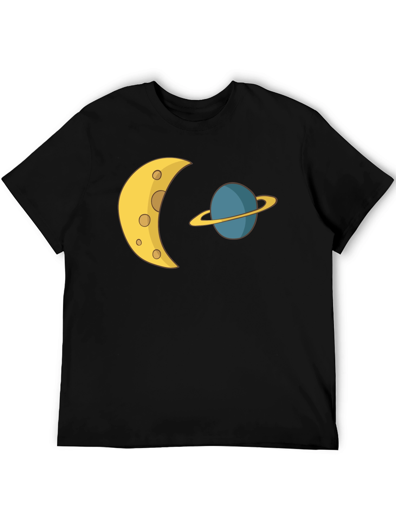 Cosmic Dream Tee: Moon & Planet Graphic T-Shirt