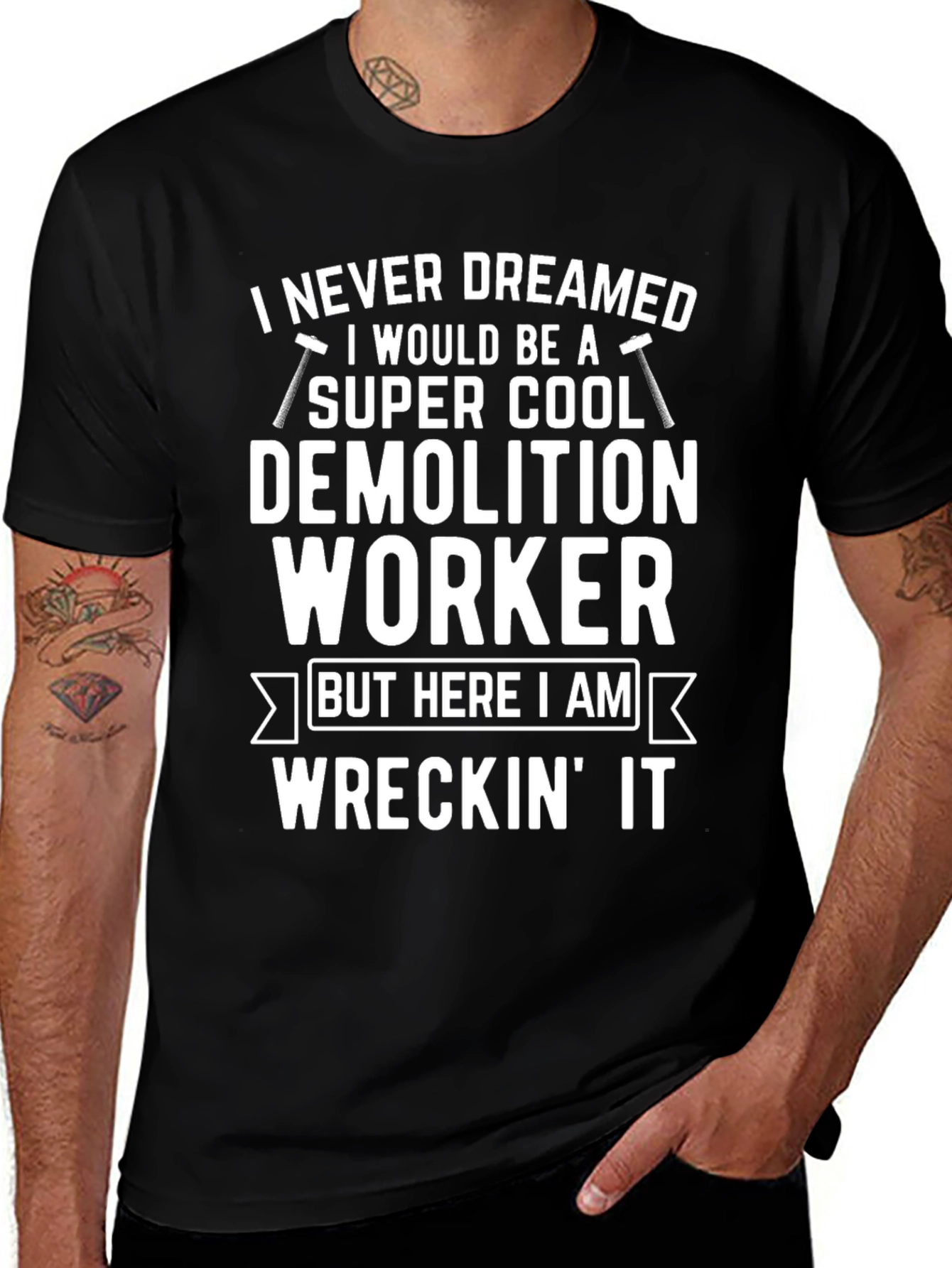 Demolition Worker T-Shirt: Super Cool & Wreckin It!