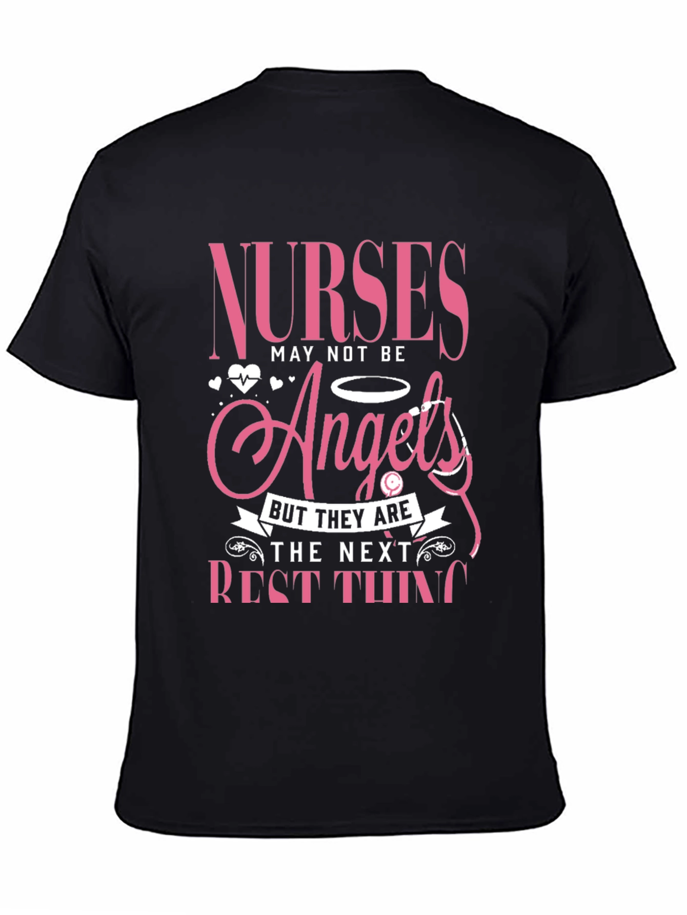 Nurses Angels Pink Graphic T-Shirt