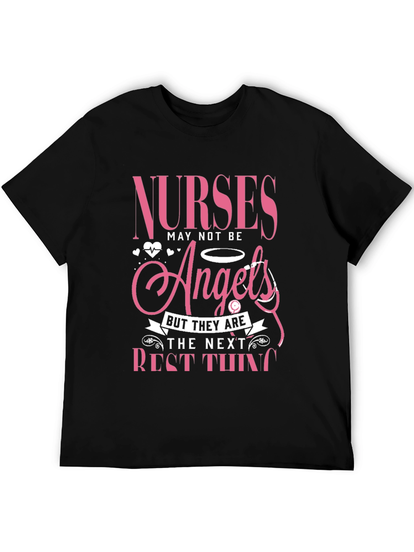 Nurses Angels Pink Graphic T-Shirt