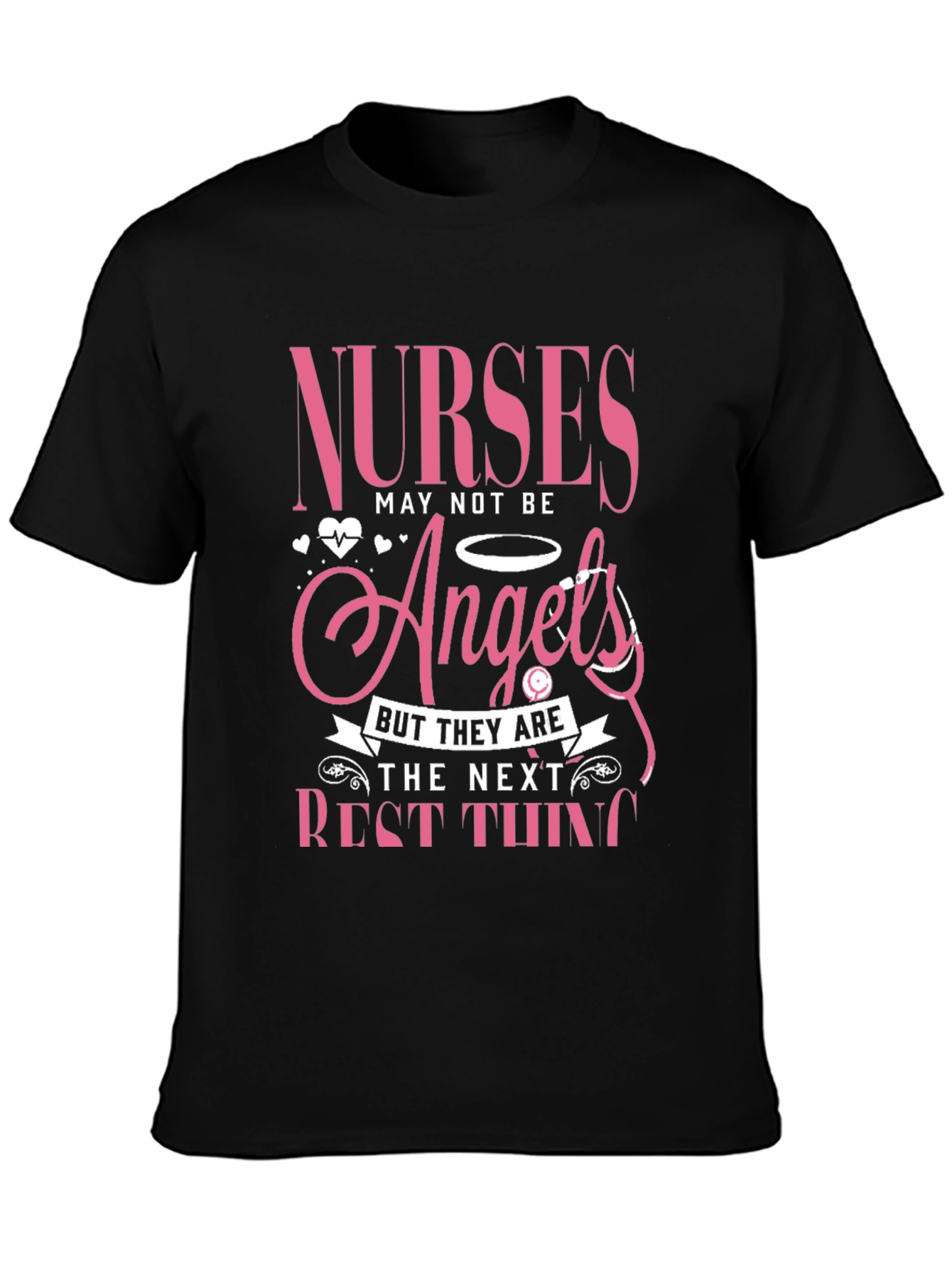 Nurses Angels Pink Graphic T-Shirt