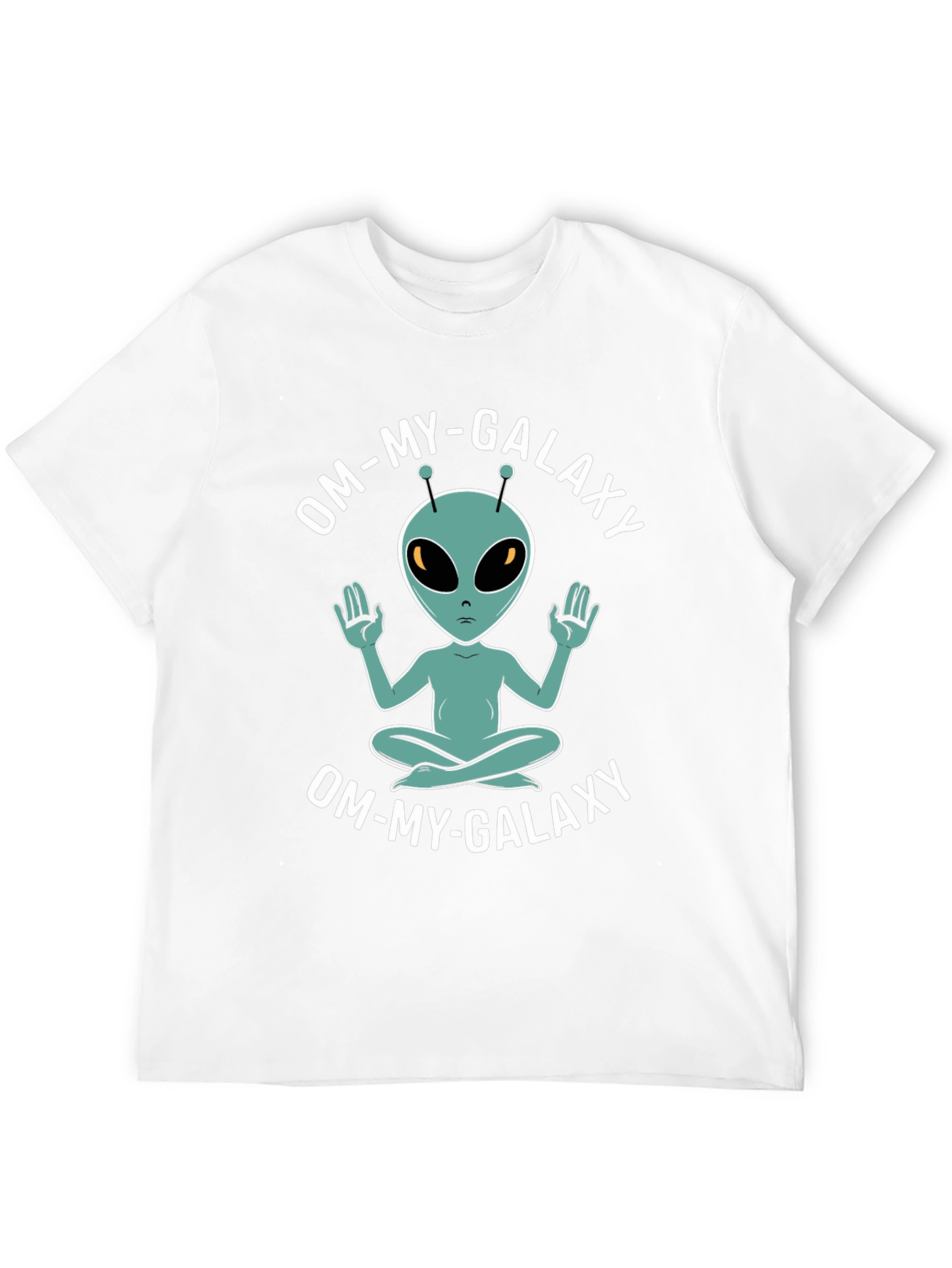 Om-My-Galaxy Alien T-Shirt - Meditating Extra-Terrestrial Tee