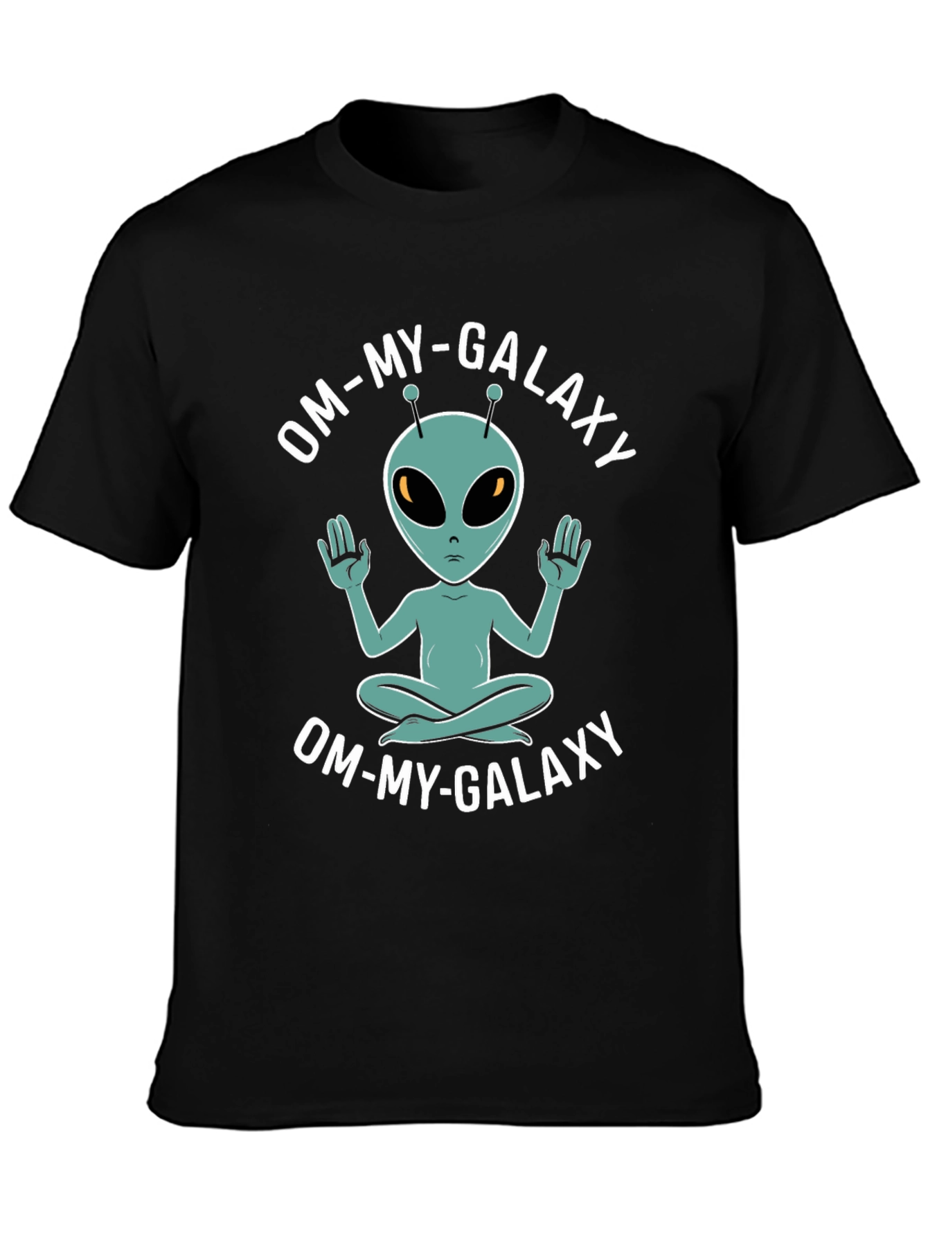 Om-My-Galaxy Alien T-Shirt - Meditating Extra-Terrestrial Tee
