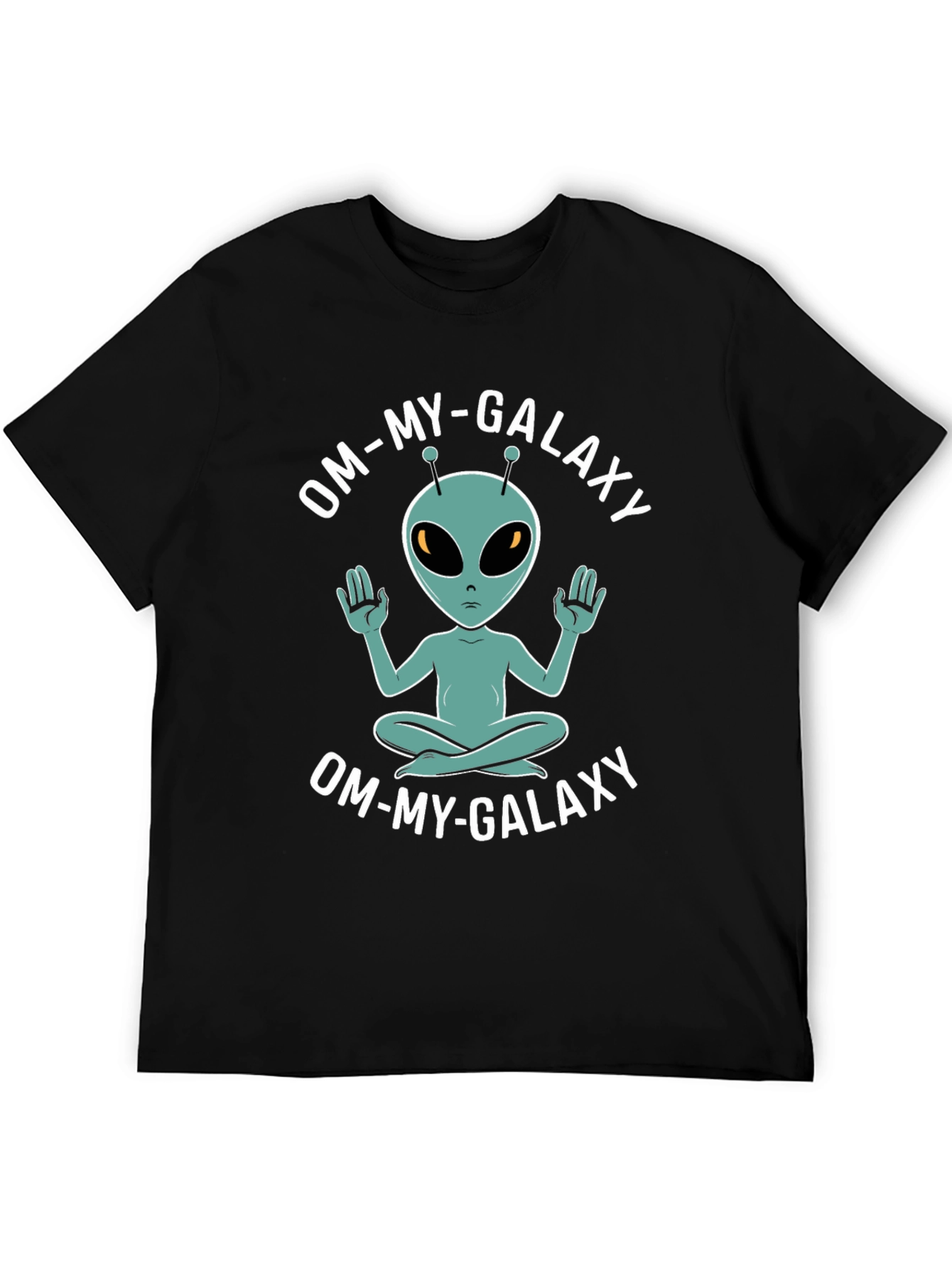Om-My-Galaxy Alien T-Shirt - Meditating Extra-Terrestrial Tee
