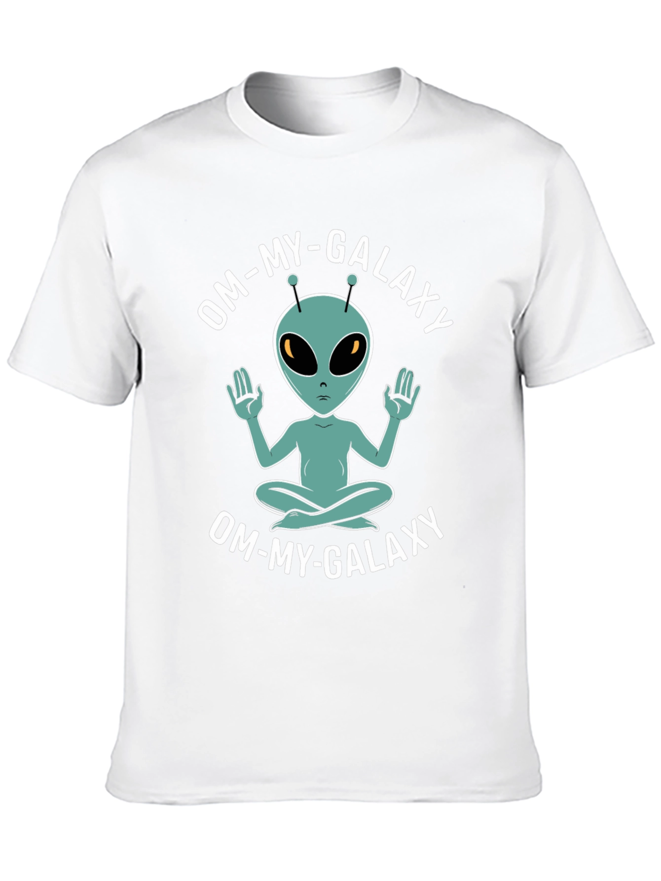 Om-My-Galaxy Alien T-Shirt - Meditating Extra-Terrestrial Tee