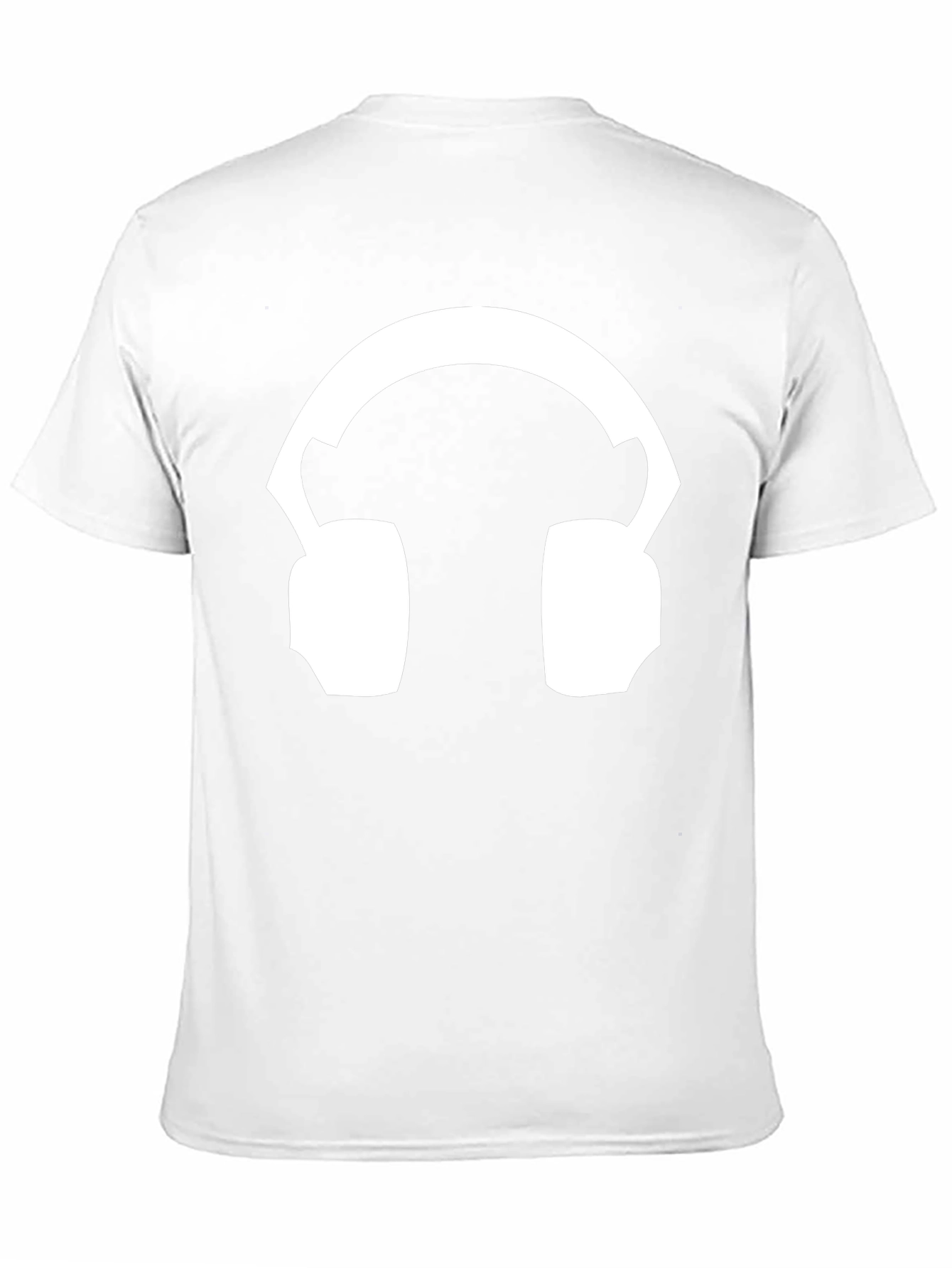 Headphone Graphic Tee - Black Cotton T-Shirt