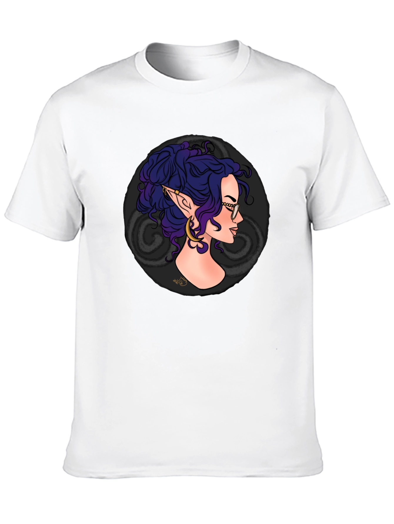 Elf Portrait Tee - Unique Graphic Design