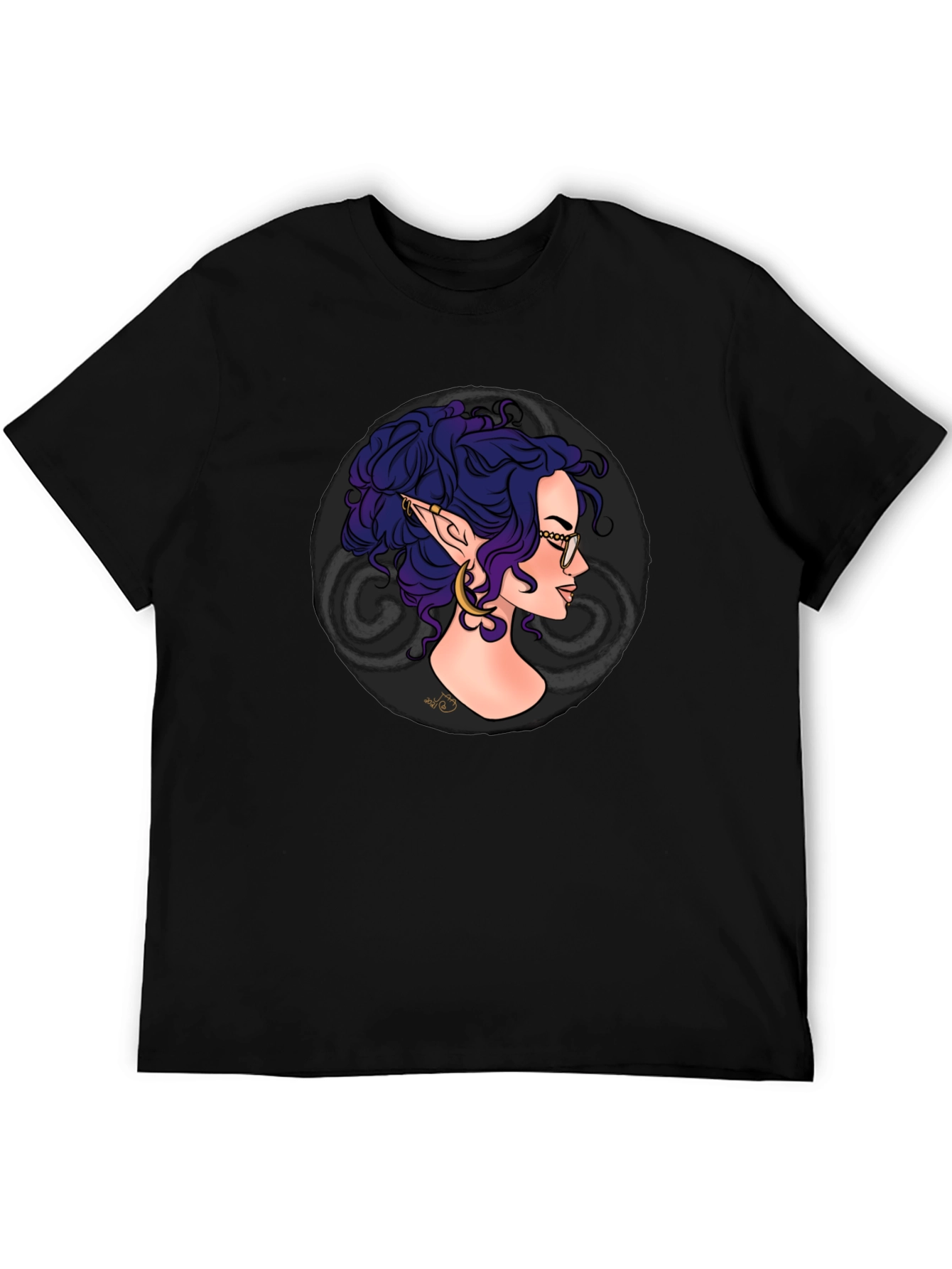 Elf Portrait Tee - Unique Graphic Design