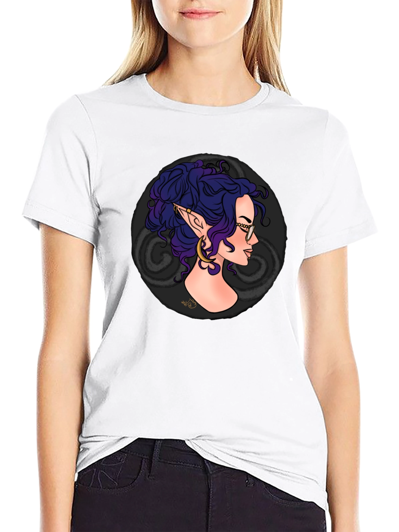 Elf Portrait Tee - Unique Graphic Design