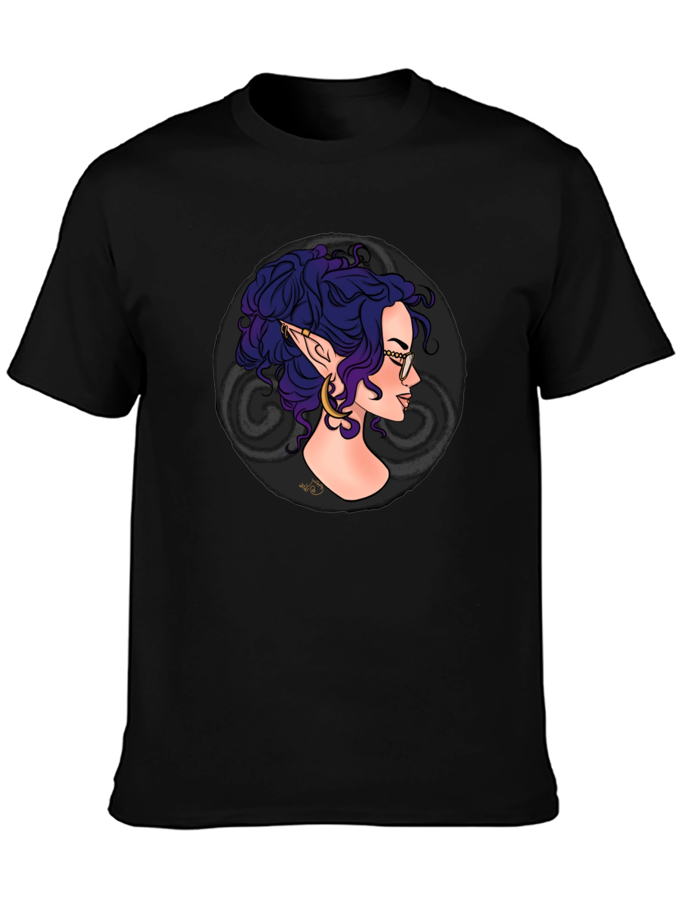 Elf Portrait Tee - Unique Graphic Design