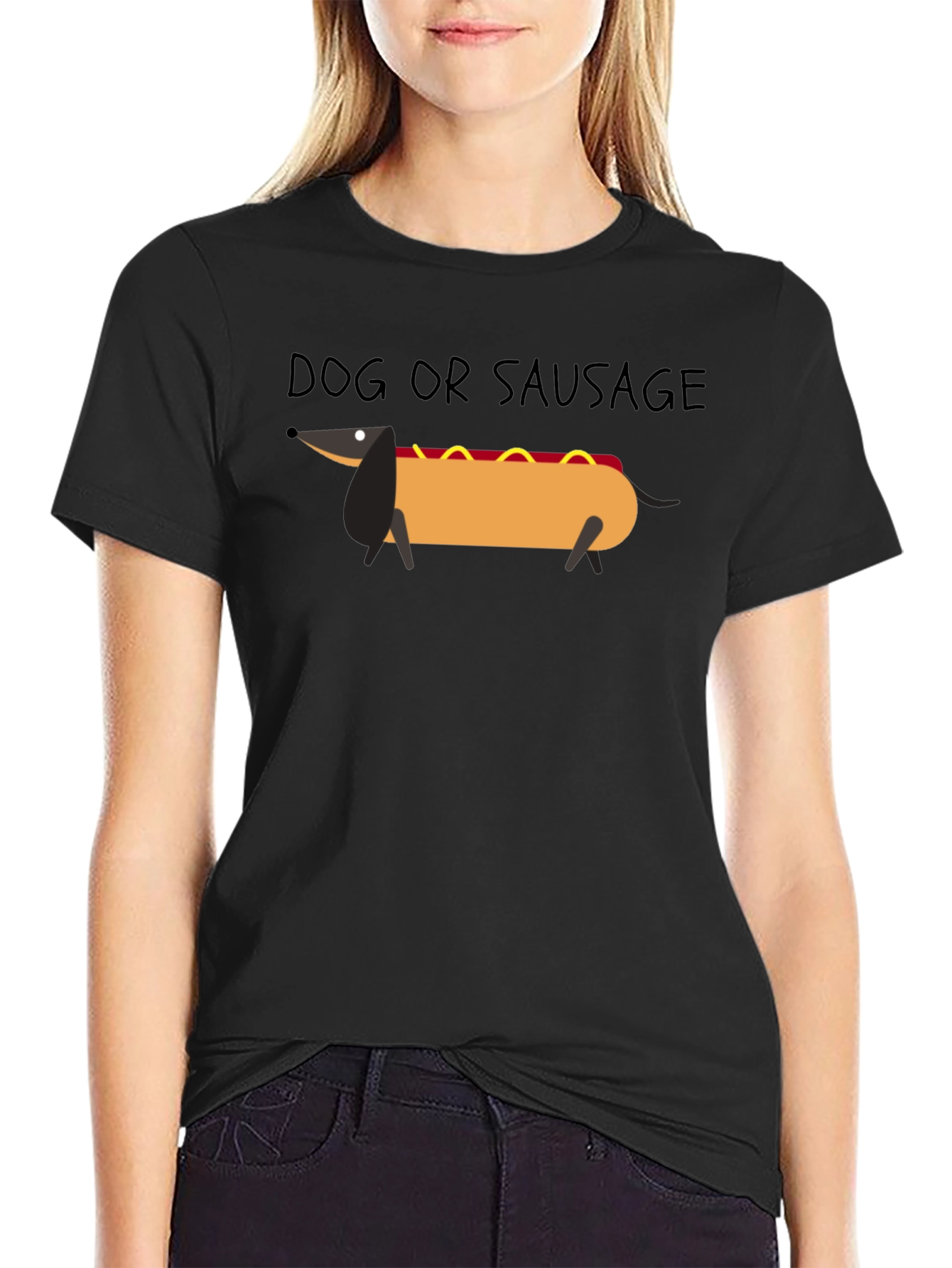 Dog or Sausage Funny Graphic T-Shirt