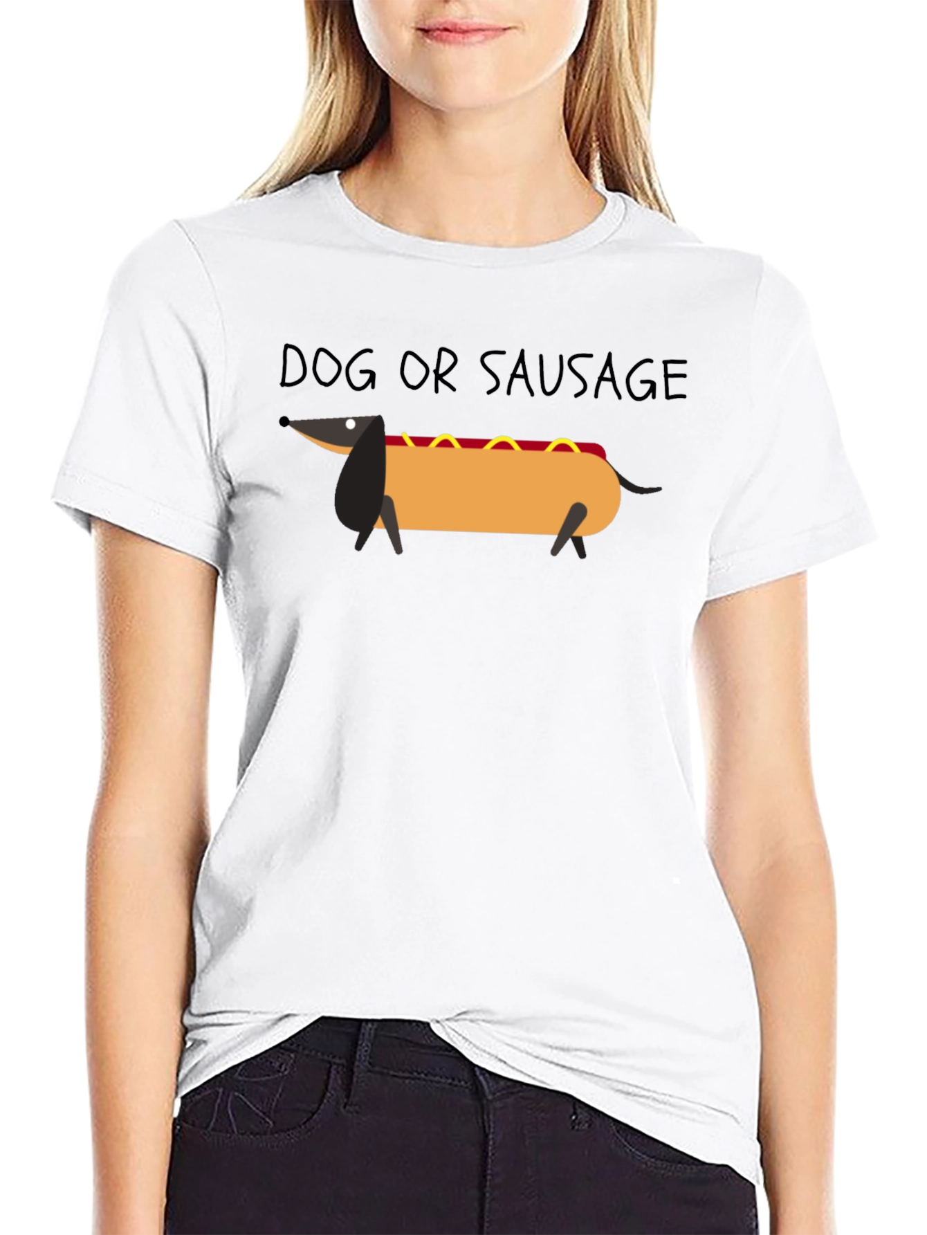 Dog or Sausage Funny Graphic T-Shirt