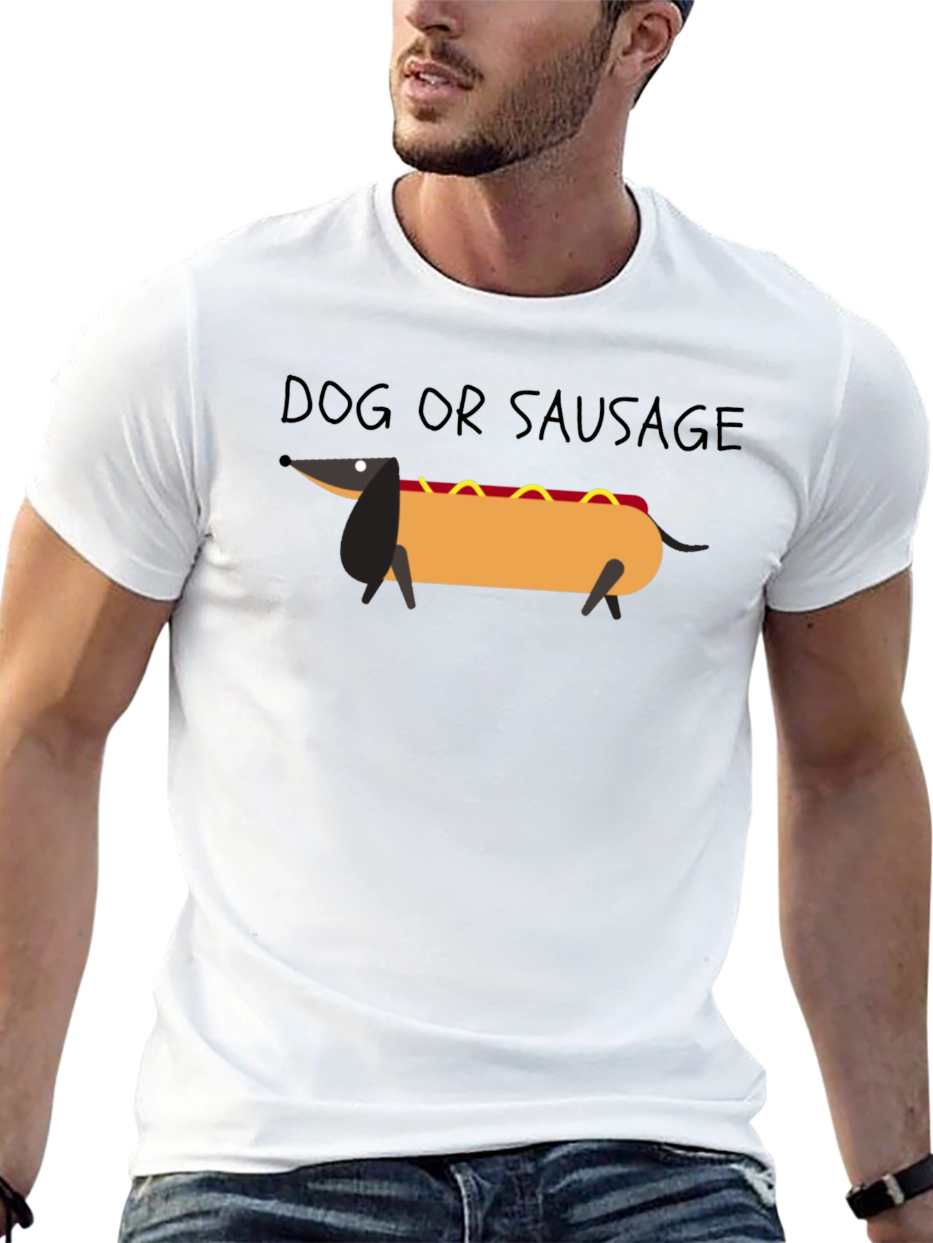 Dog or Sausage Funny Graphic T-Shirt