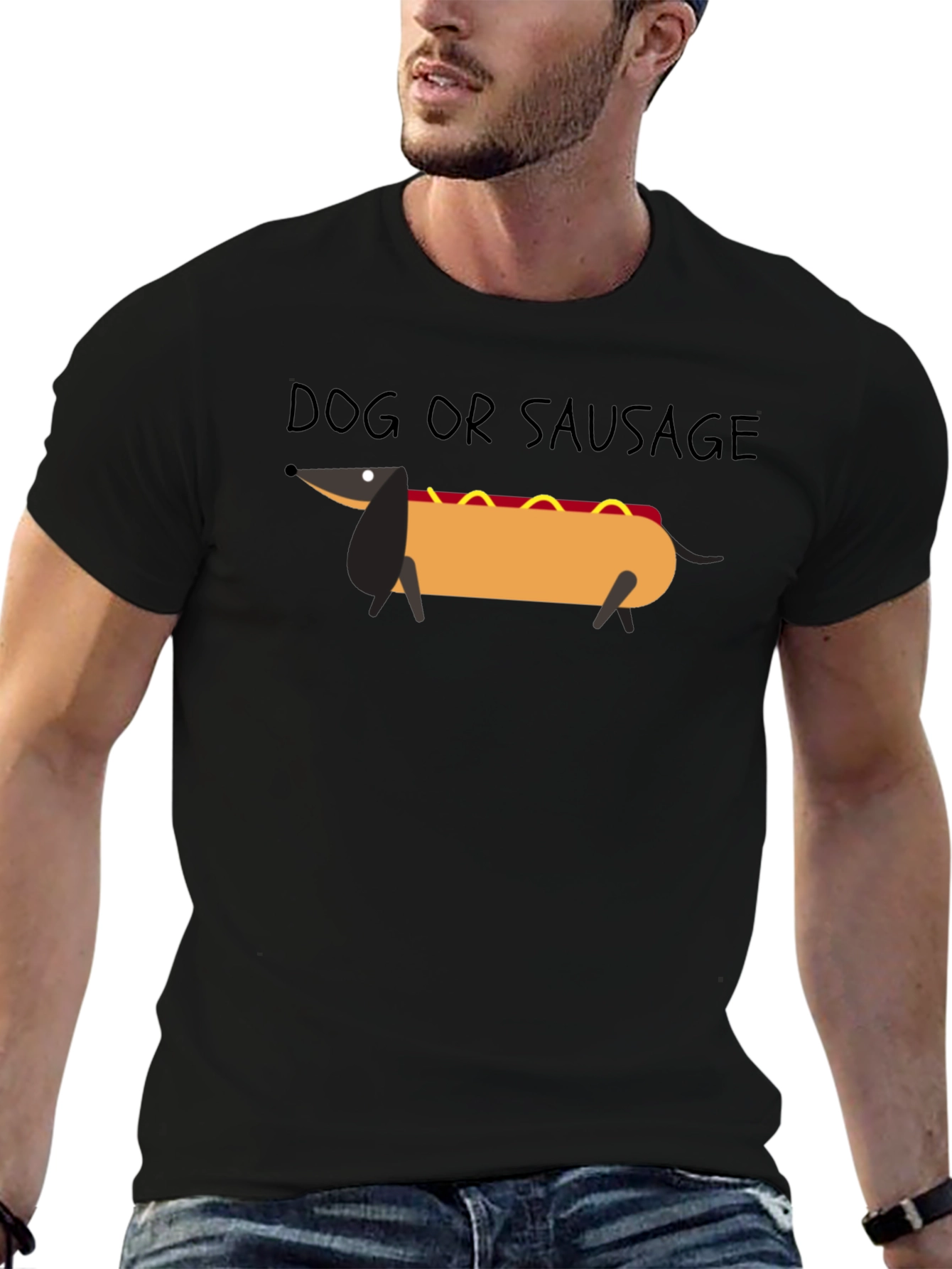 Dog or Sausage Funny Graphic T-Shirt