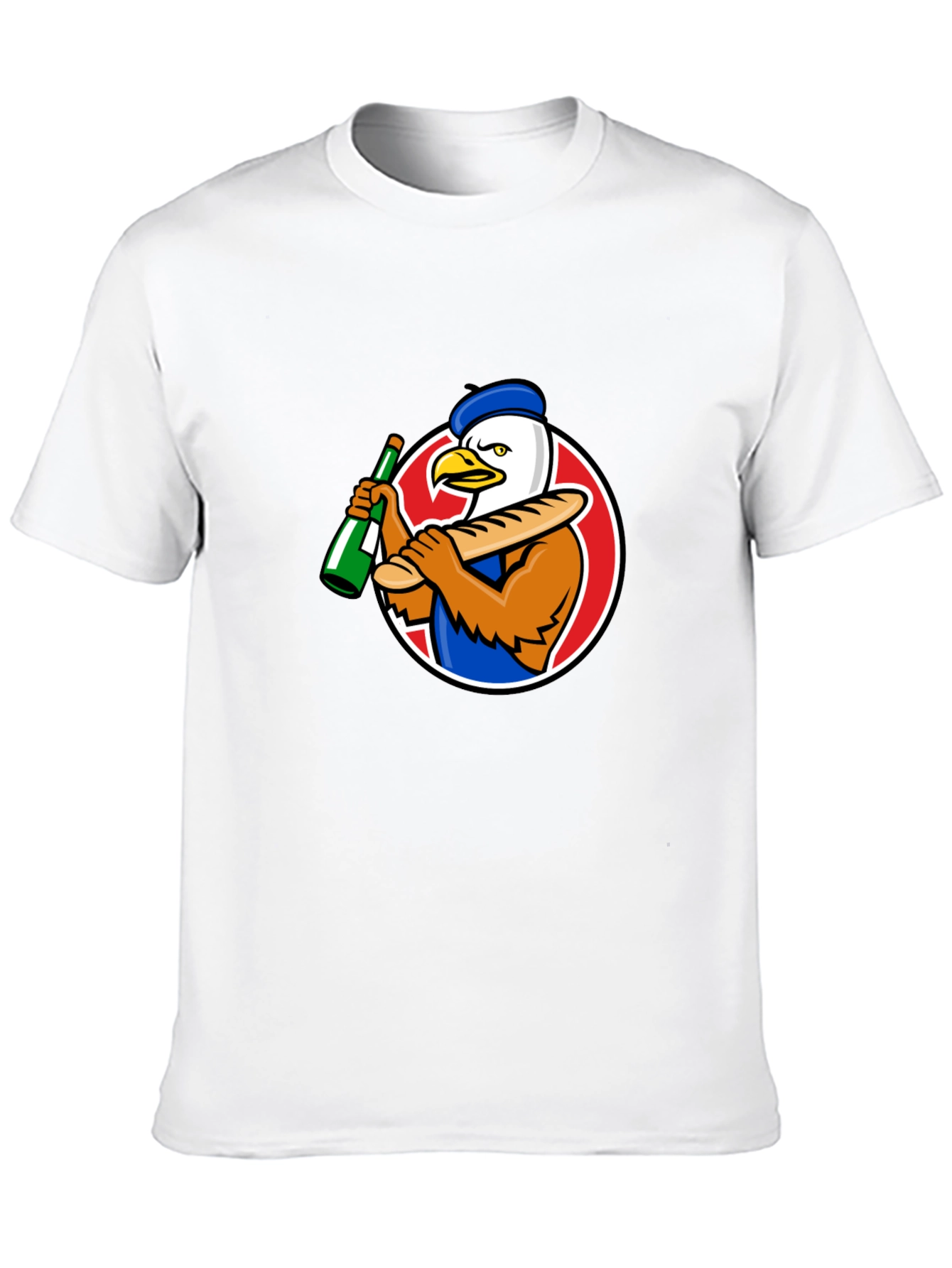 French Eagle Graphic Tee - Novelty T-Shirt