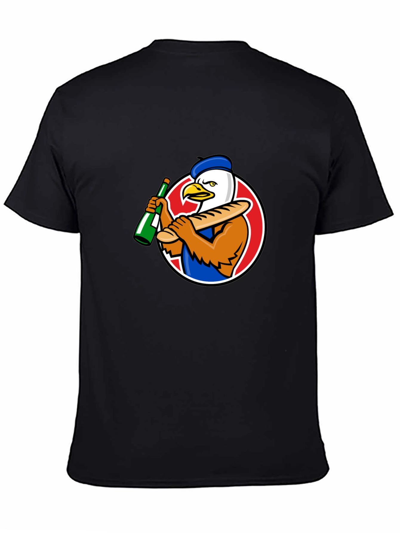 French Eagle Graphic Tee - Novelty T-Shirt
