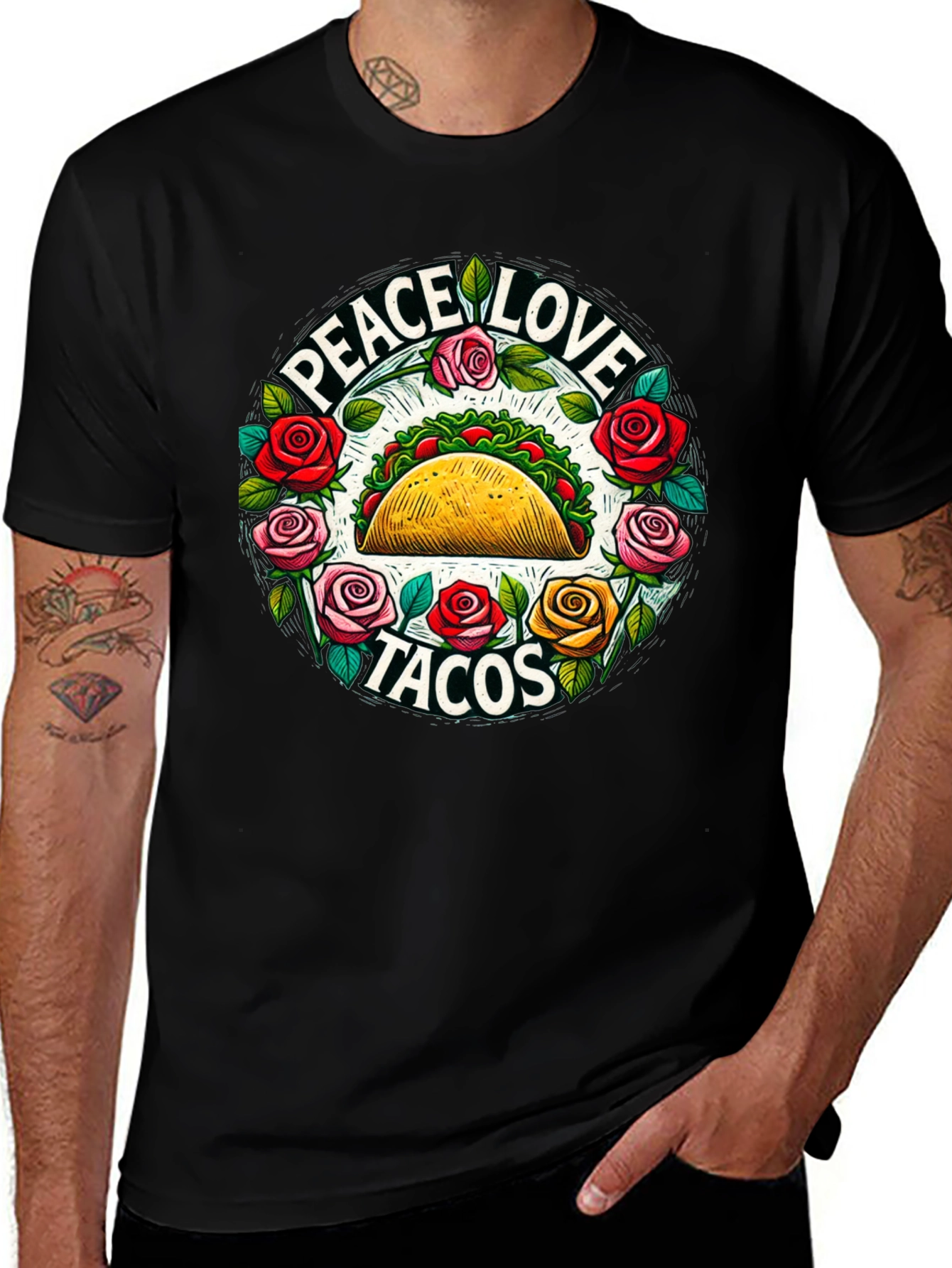 Peace Love Tacos Graphic Tee