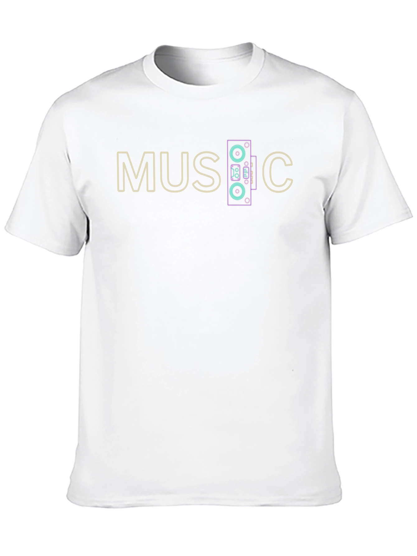 Retro Music Graphic Tee - Black