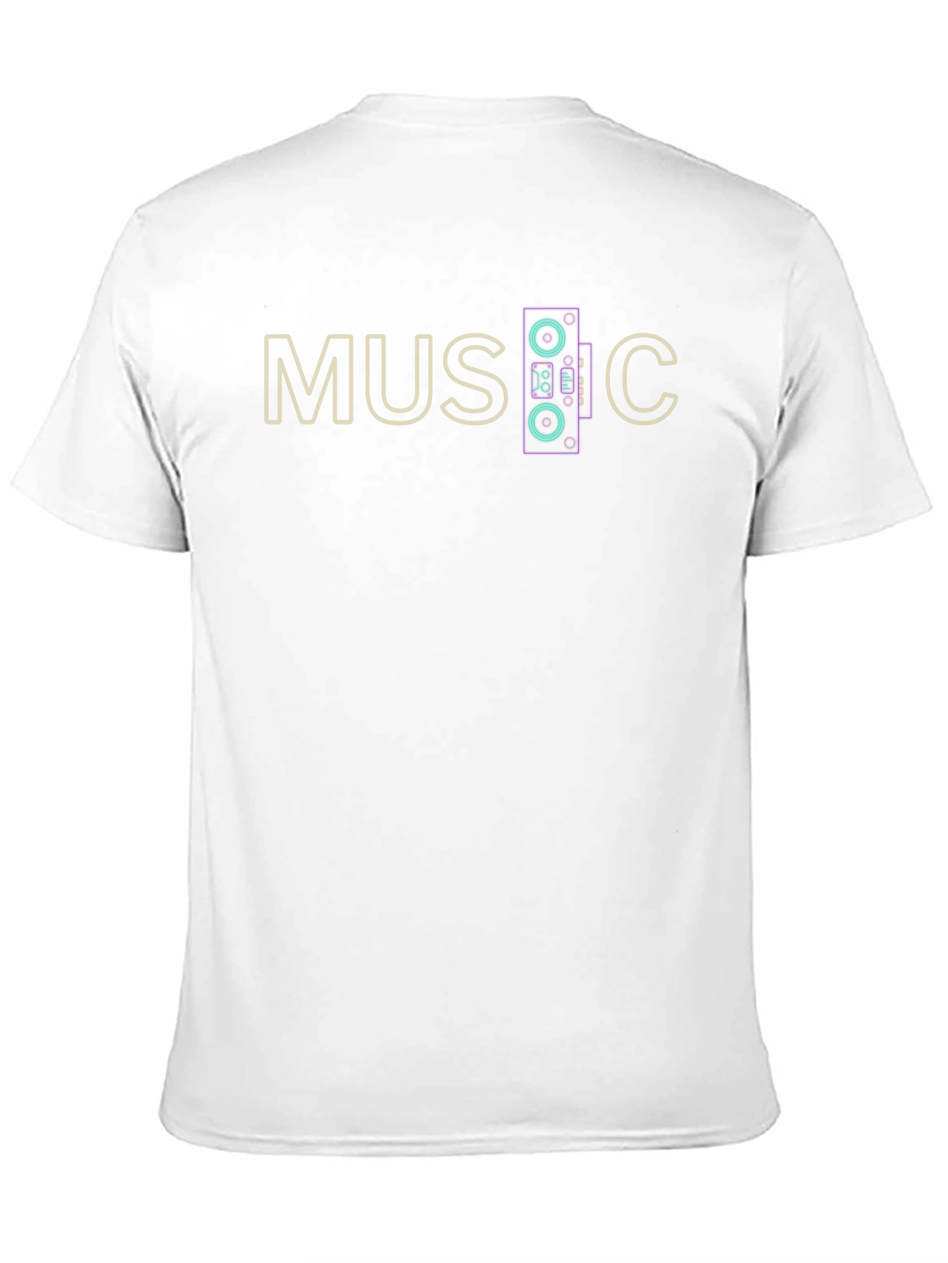 Retro Music Graphic Tee - Black
