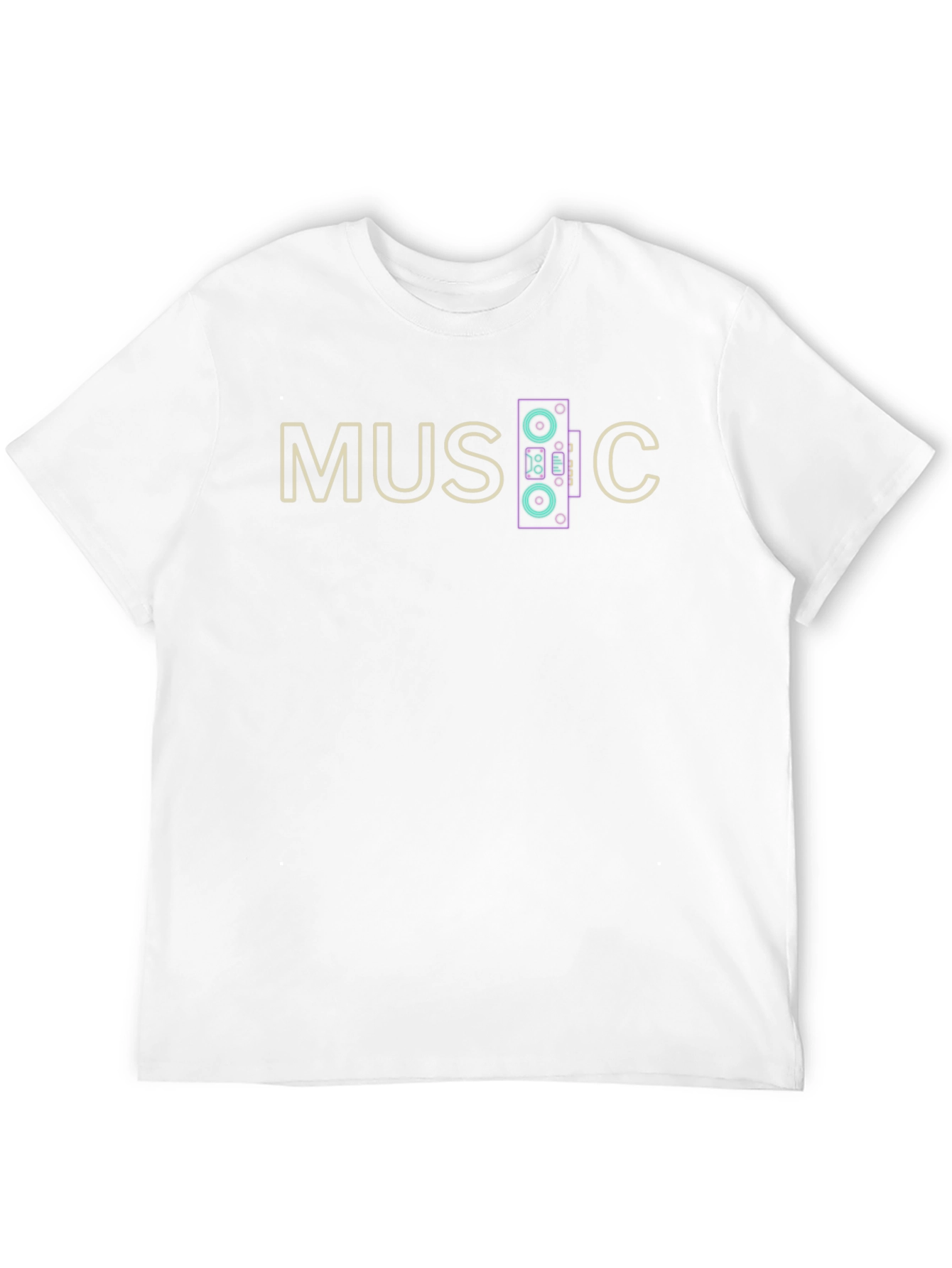 Retro Music Graphic Tee - Black