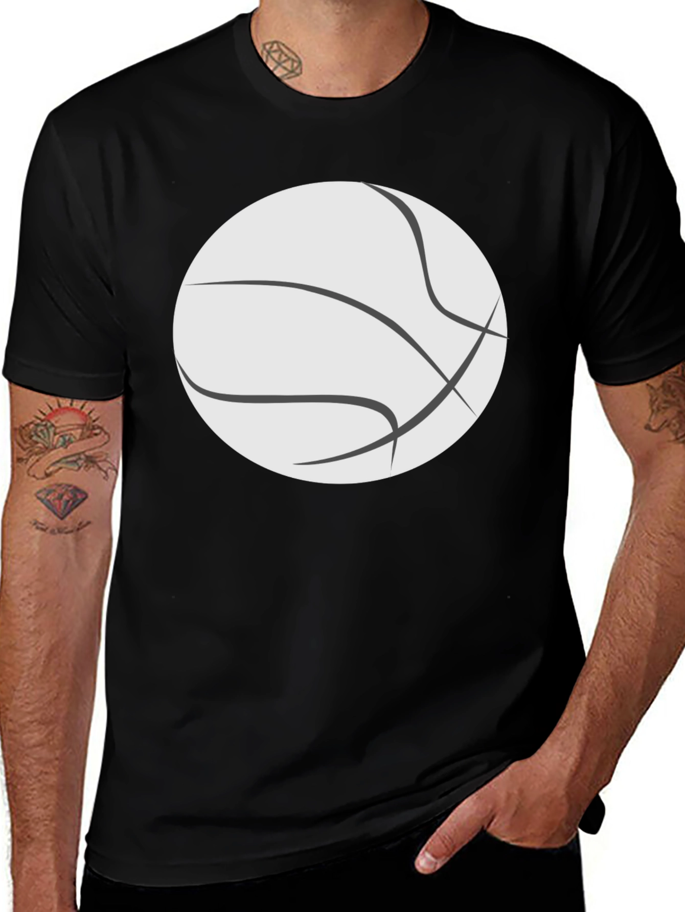 Basketball Graphic T-Shirt - Casual Tee