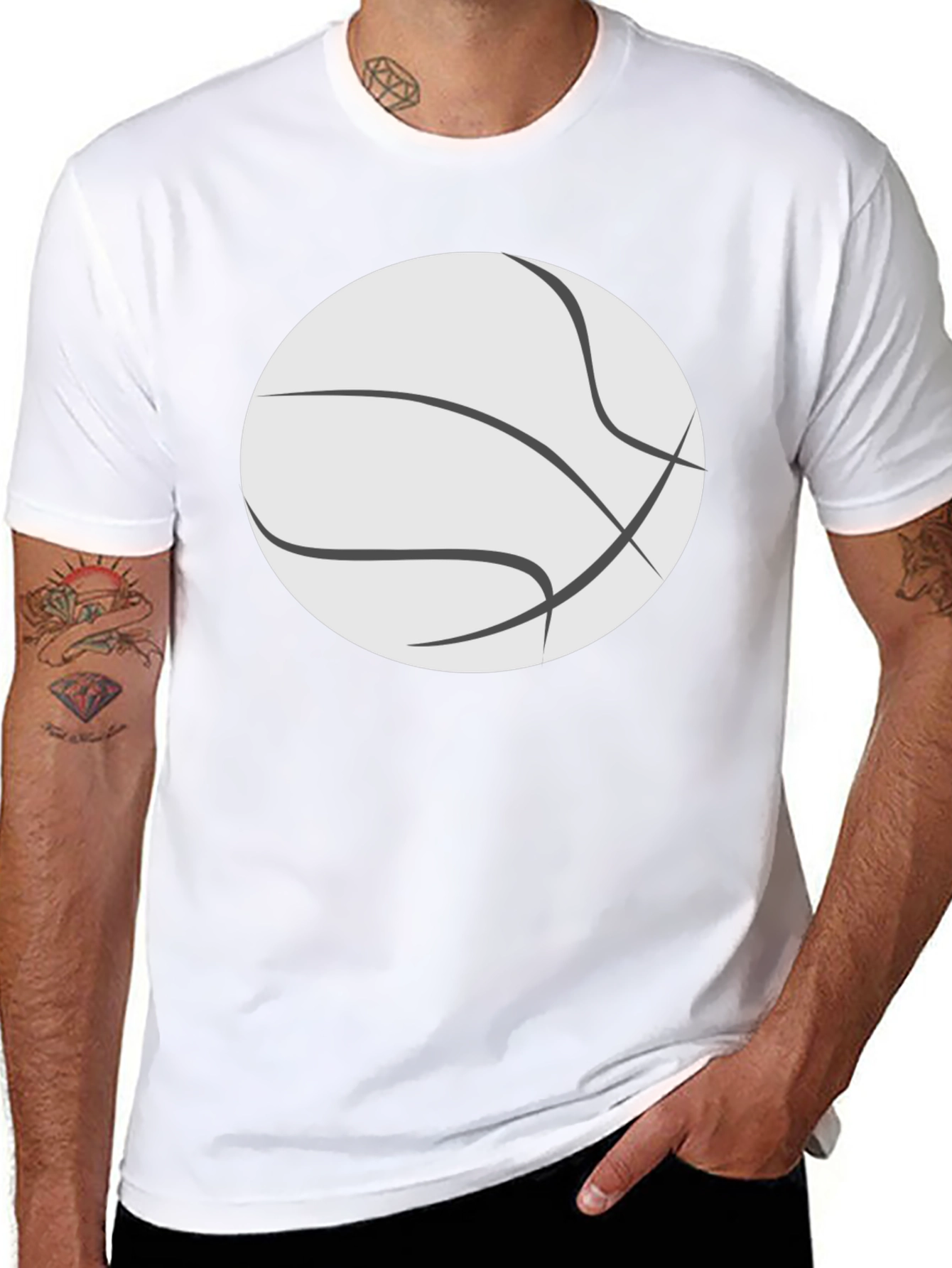 Basketball Graphic T-Shirt - Casual Tee