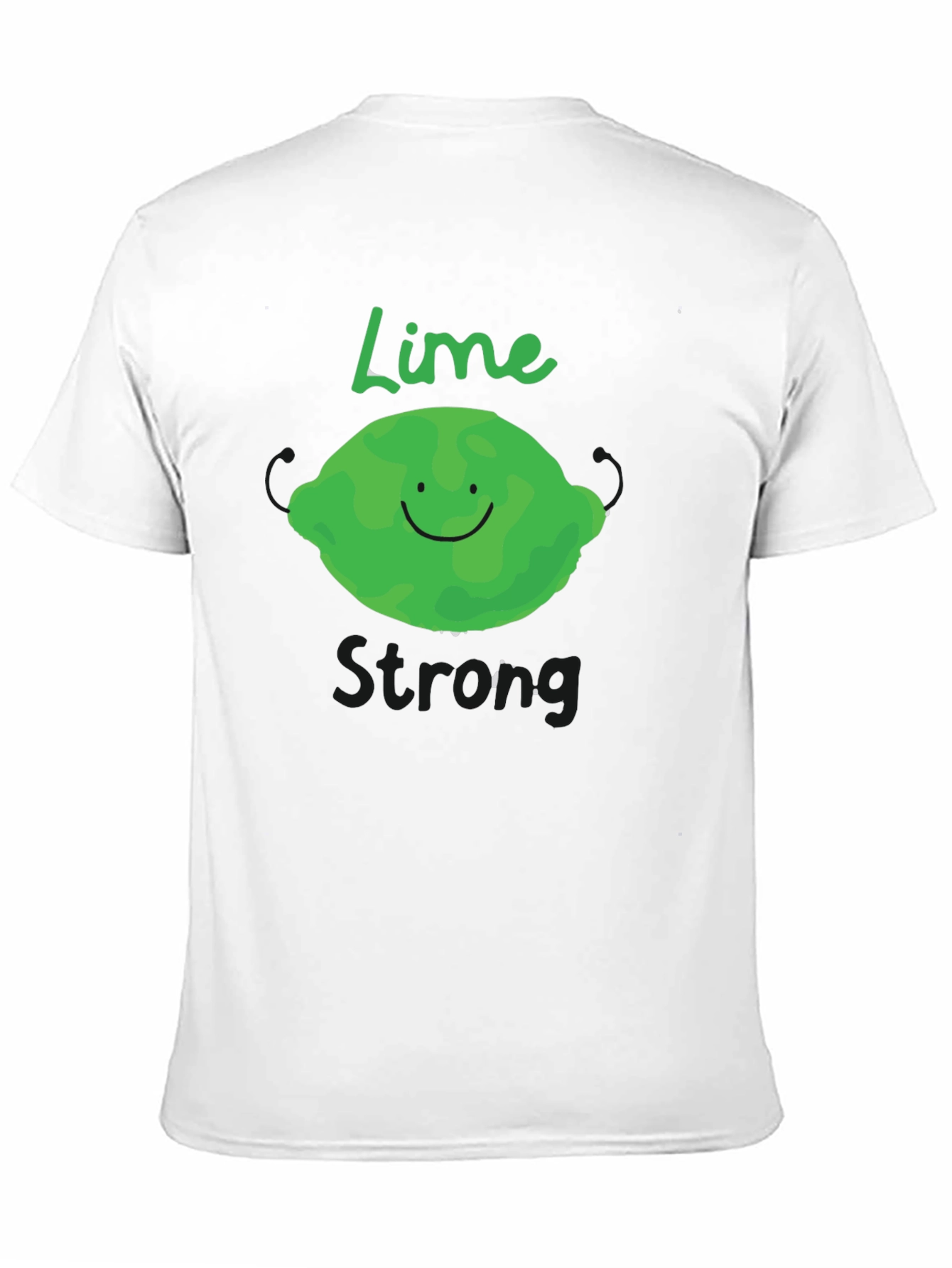 Lime Strong Black T-Shirt - Funny Fruit Graphic Tee