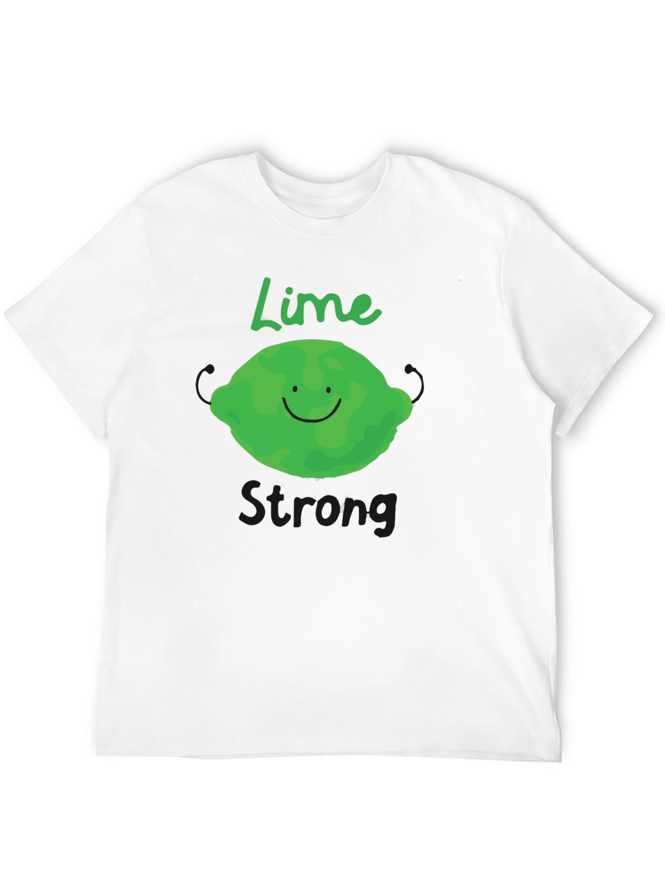 Lime Strong Black T-Shirt - Funny Fruit Graphic Tee