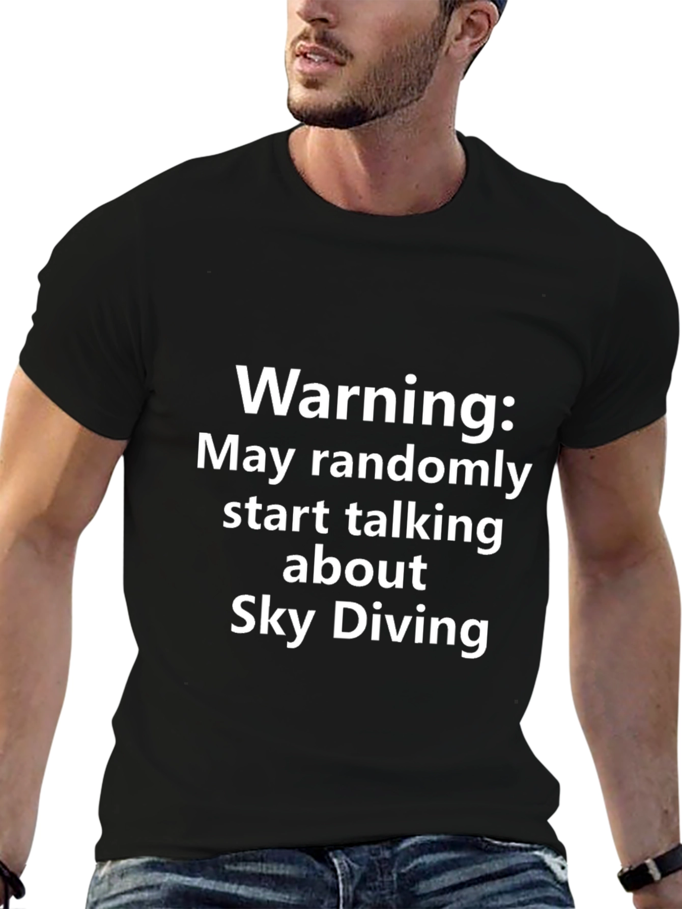 Sky Diving Warning T-Shirt - Random Talking Tee