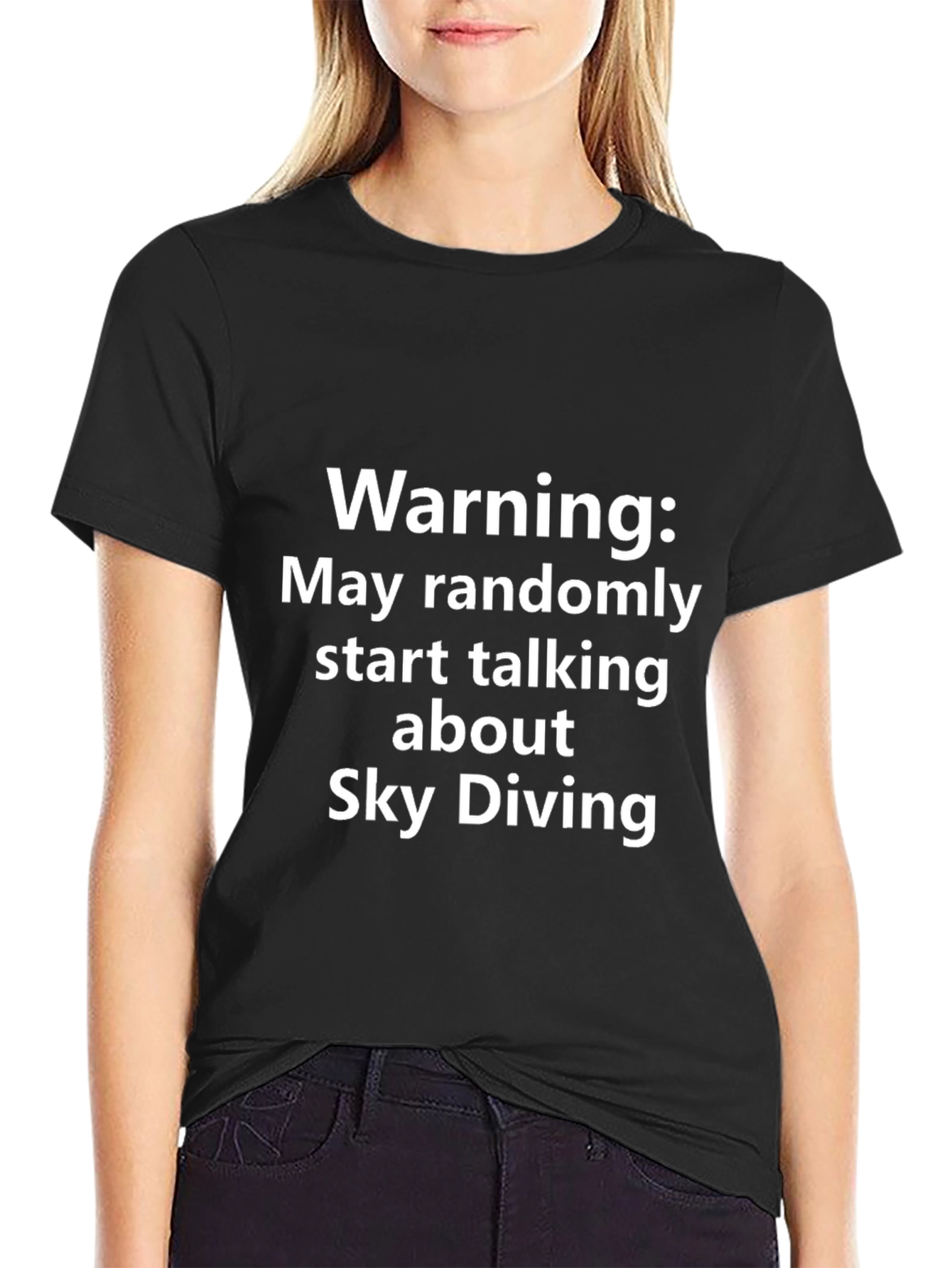 Sky Diving Warning T-Shirt - Random Talking Tee