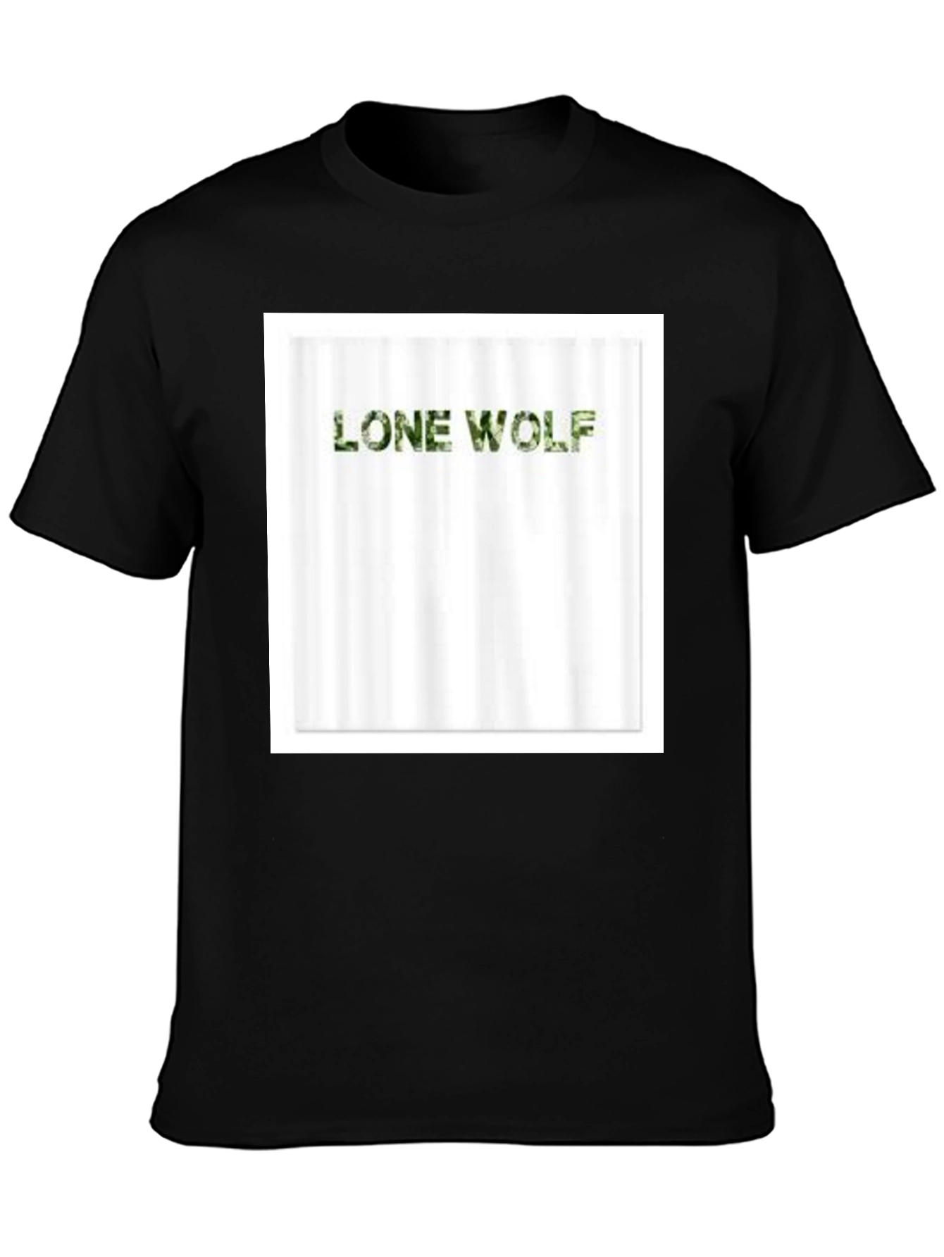 Lone Wolf Camo Tee - Mens Black T-Shirt