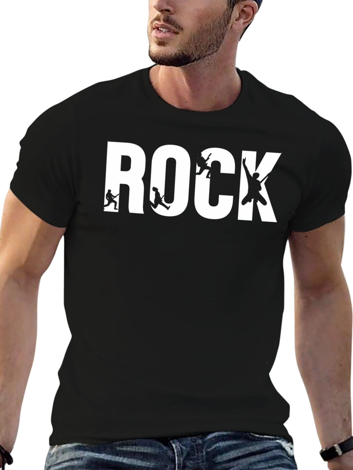 Rock Band T-Shirt - Black Cotton Graphic Tee