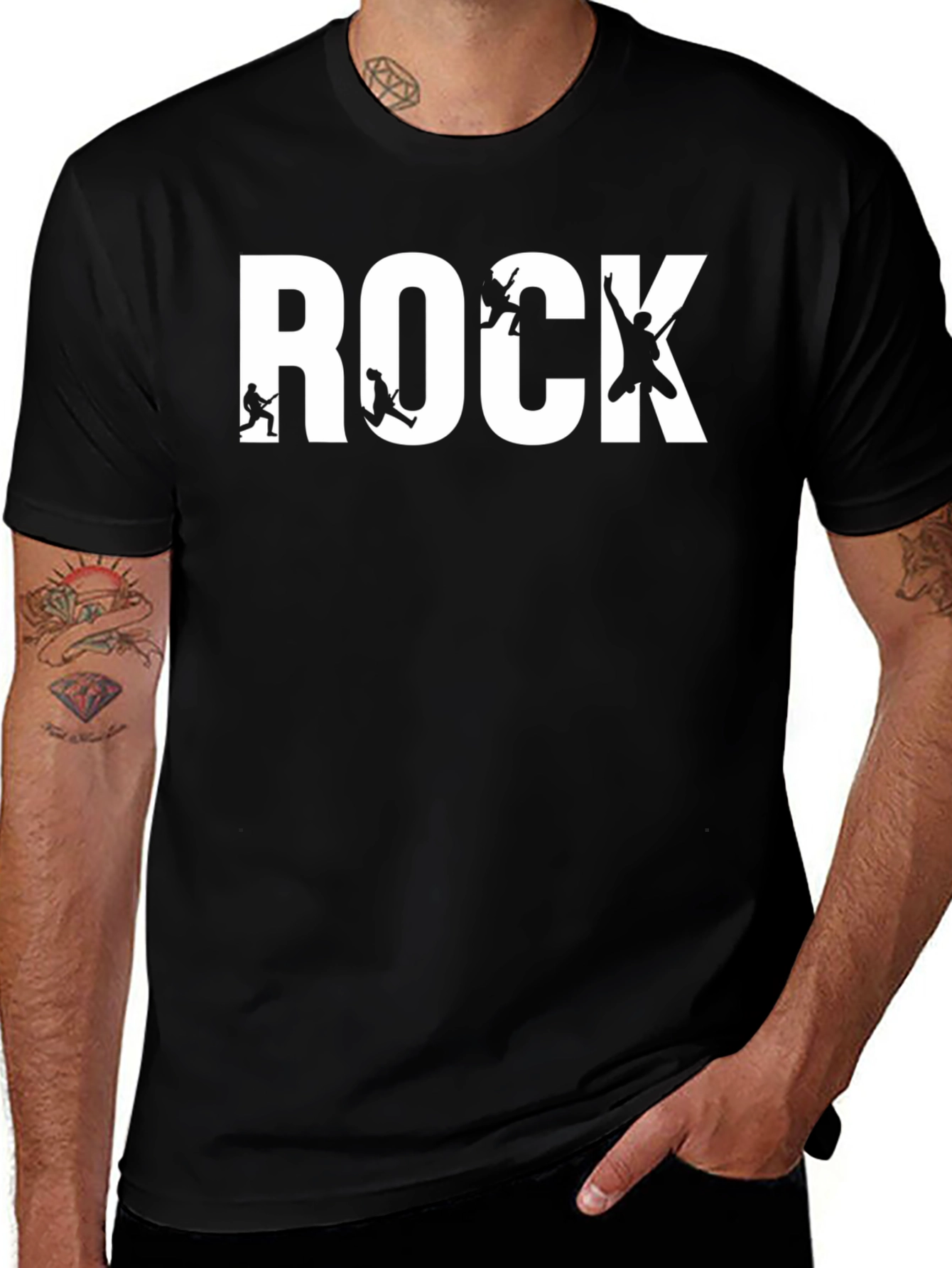 Rock Band T-Shirt - Black Cotton Graphic Tee